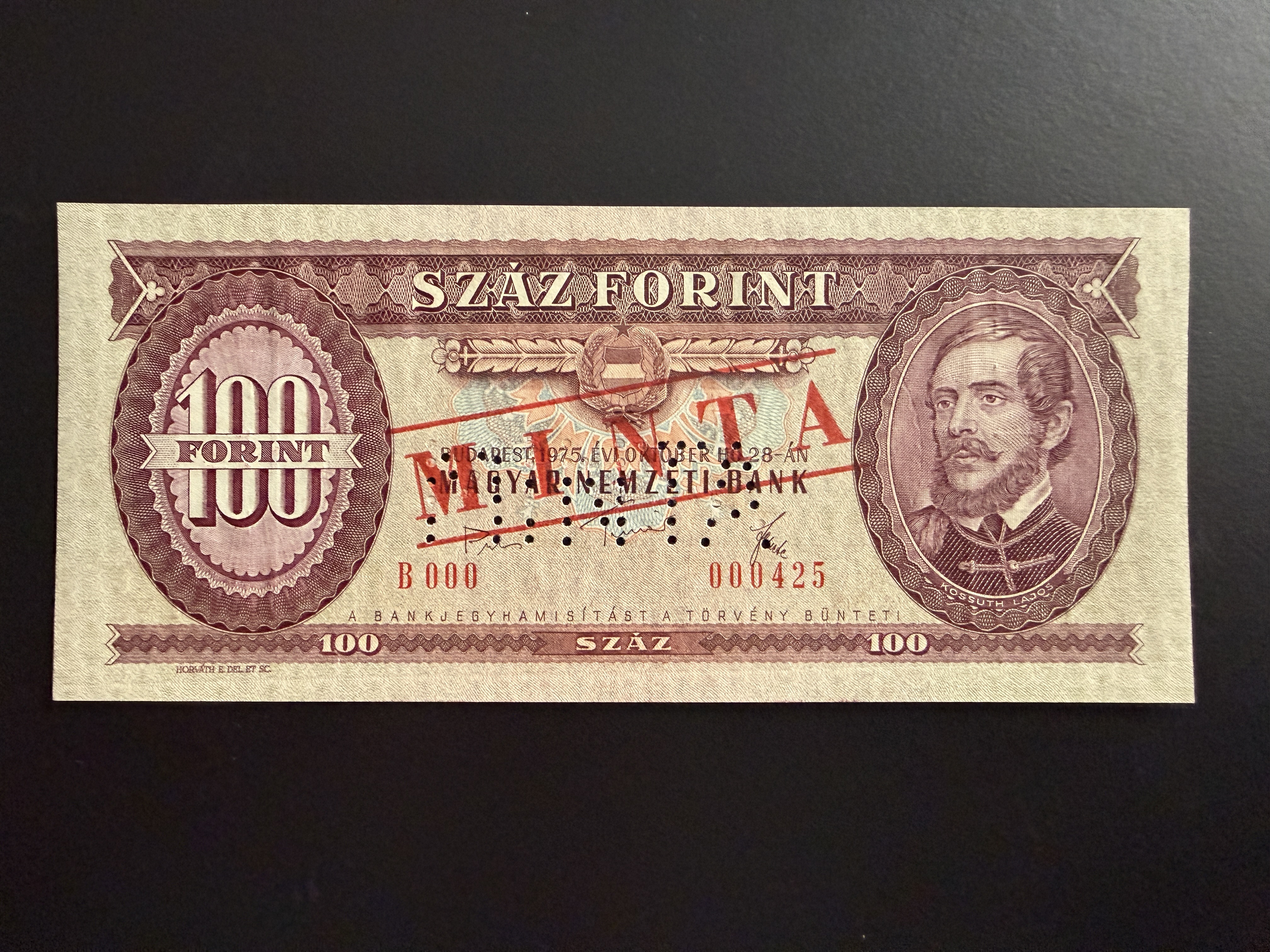 100 Forint 00425 B(1975) MINTA Adamo F33Ma UNC