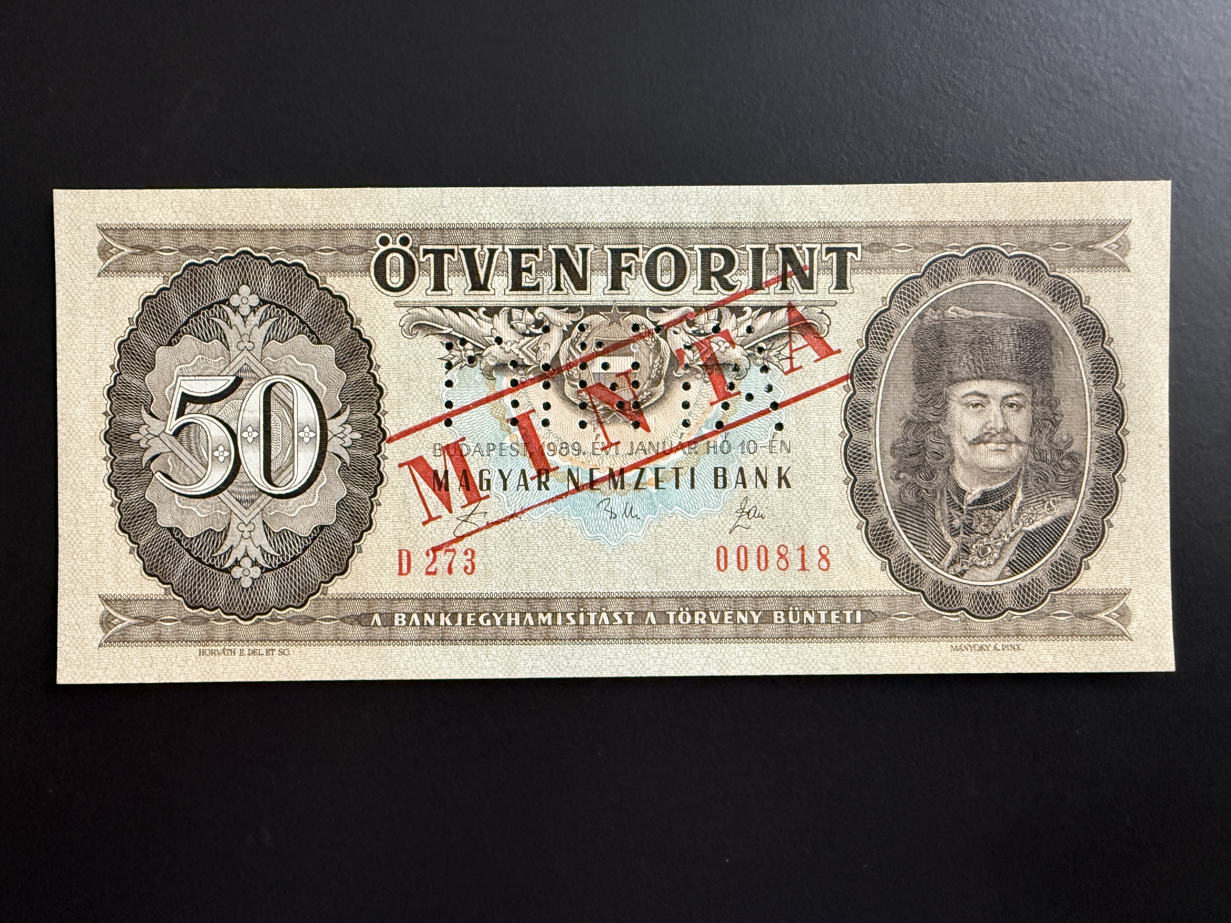 50 Forint MINTA UNC (1989) 00818 D Adamo F25Ma