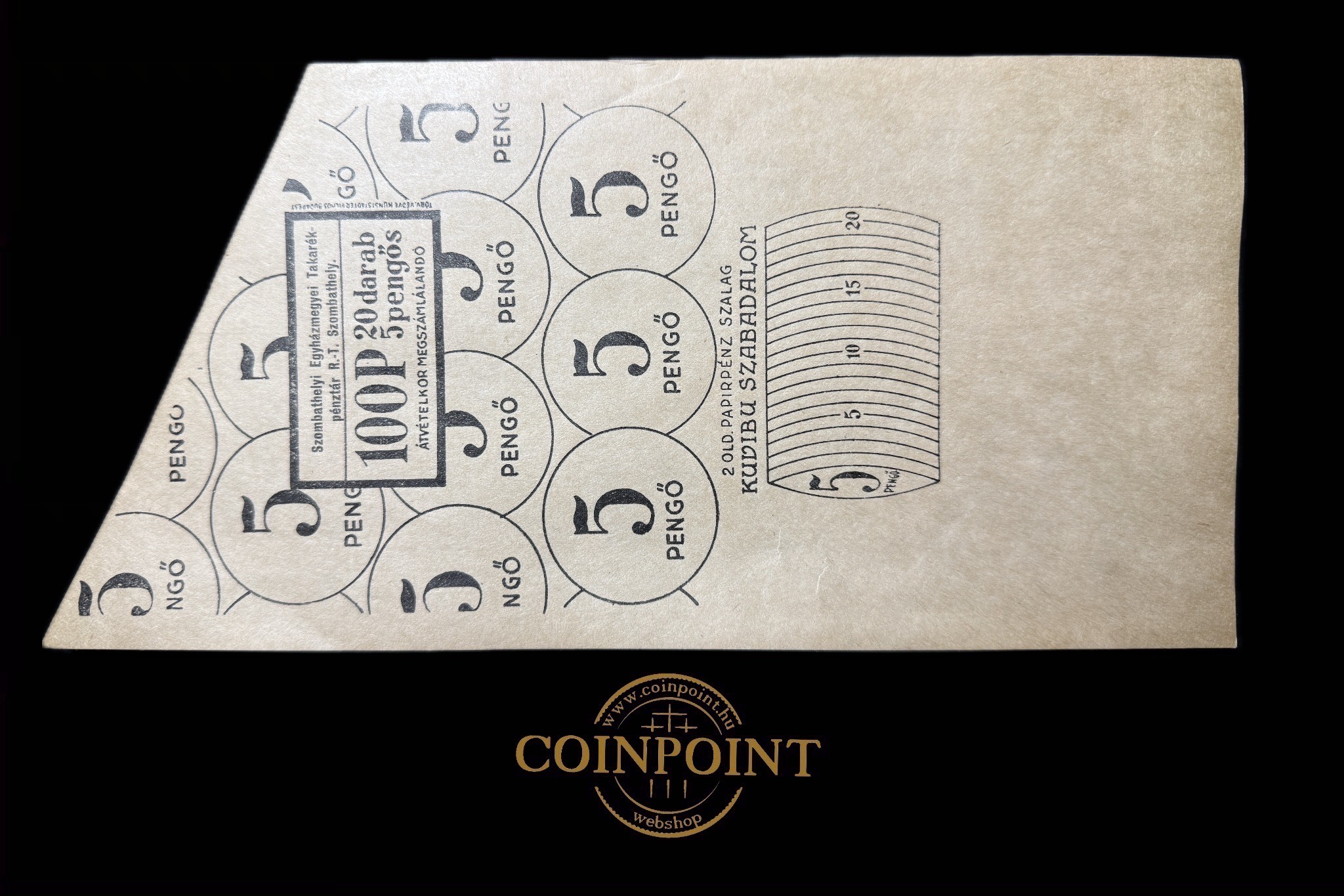 Papírpénz szalag 5 Pengőhöz