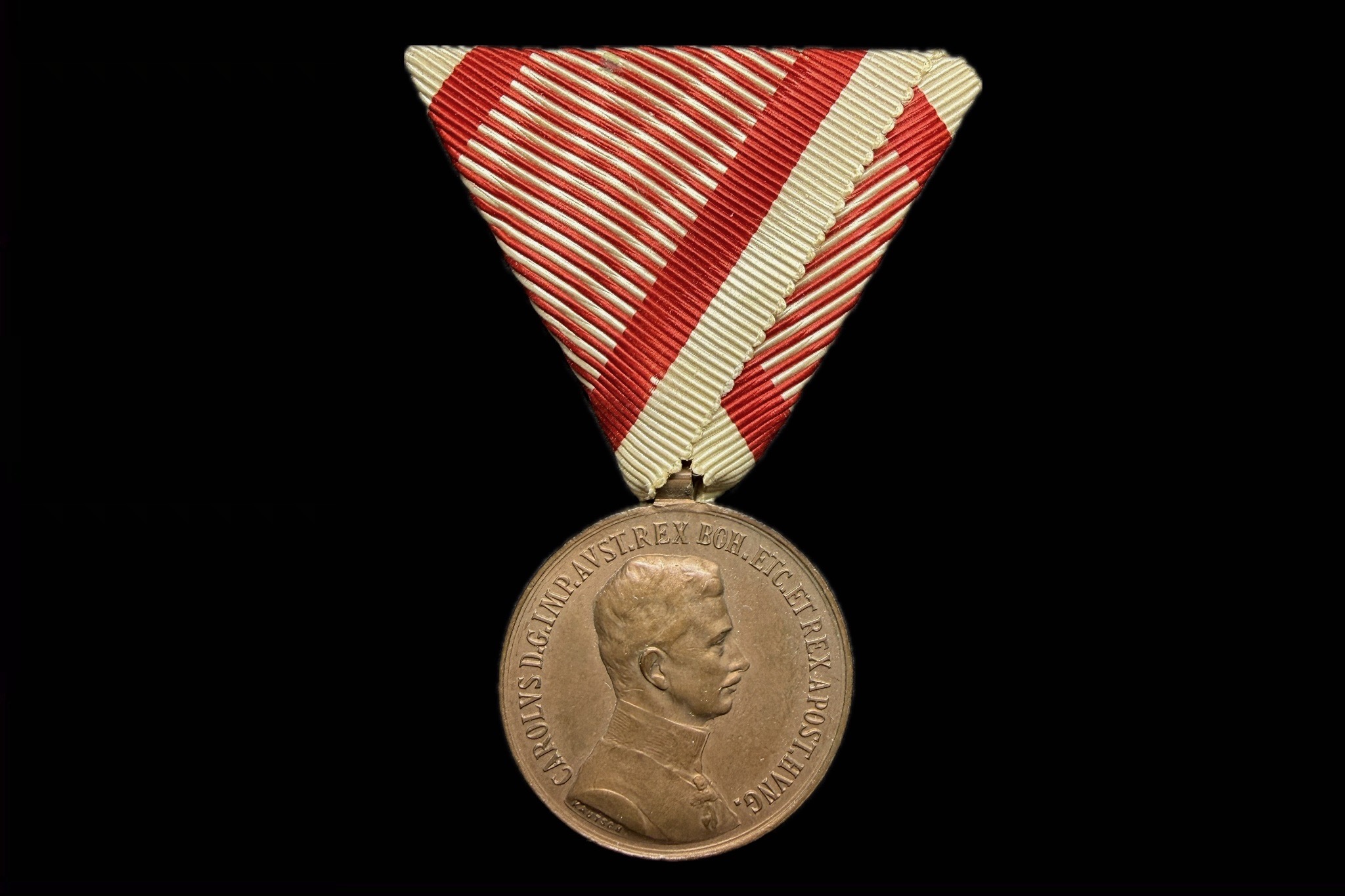 IV. Károly Vitézségi Bronz Érem Kitüntetés FORTITUDINI