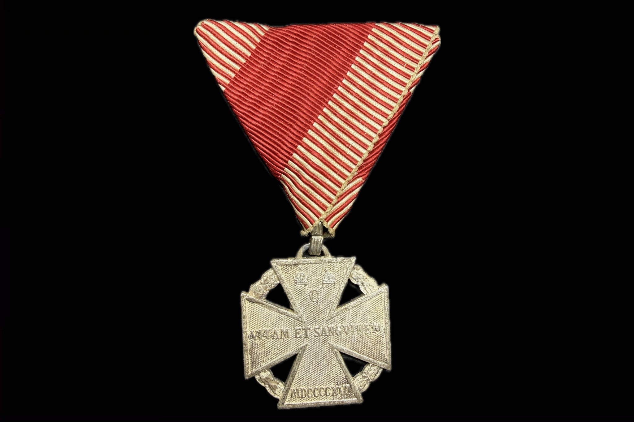 IV.Károly Csapatkereszt mellszalagon ezüstözött