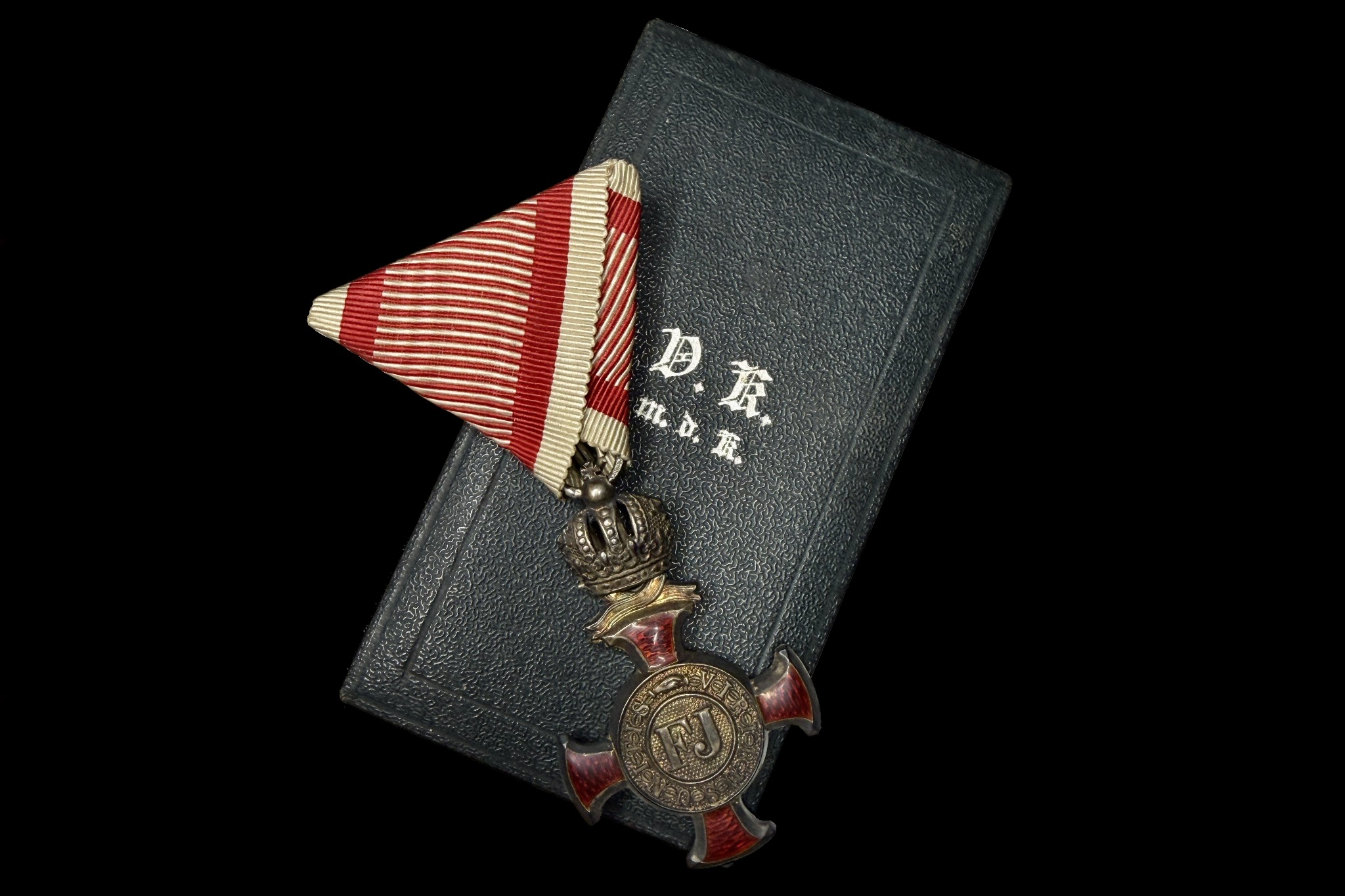 Ferenc József (1916) Ezüst Koronás Érdemkereszt díszdobozban