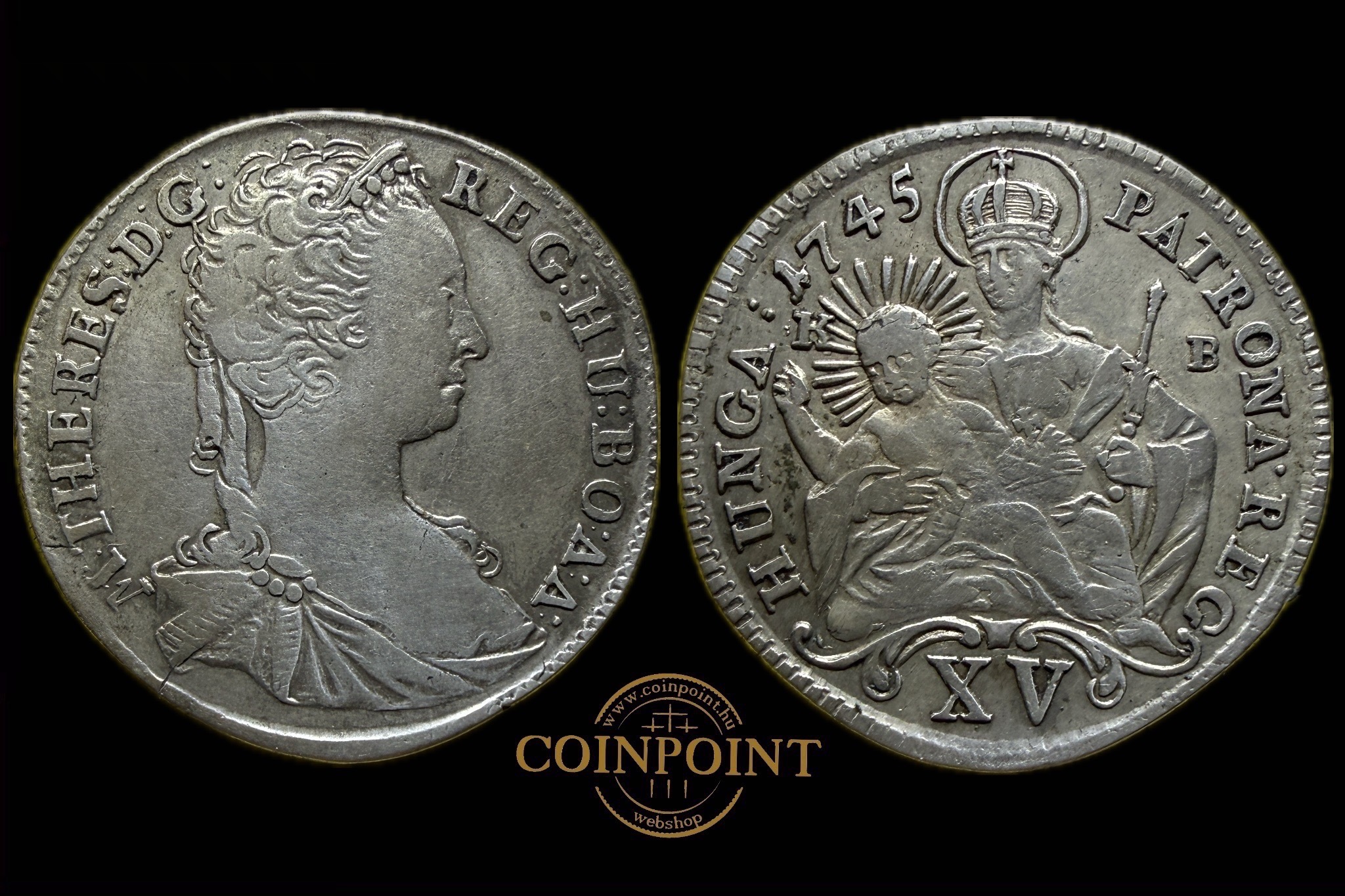 Mária Terézia 15 Krajcár (1745) KB ÉH-1245