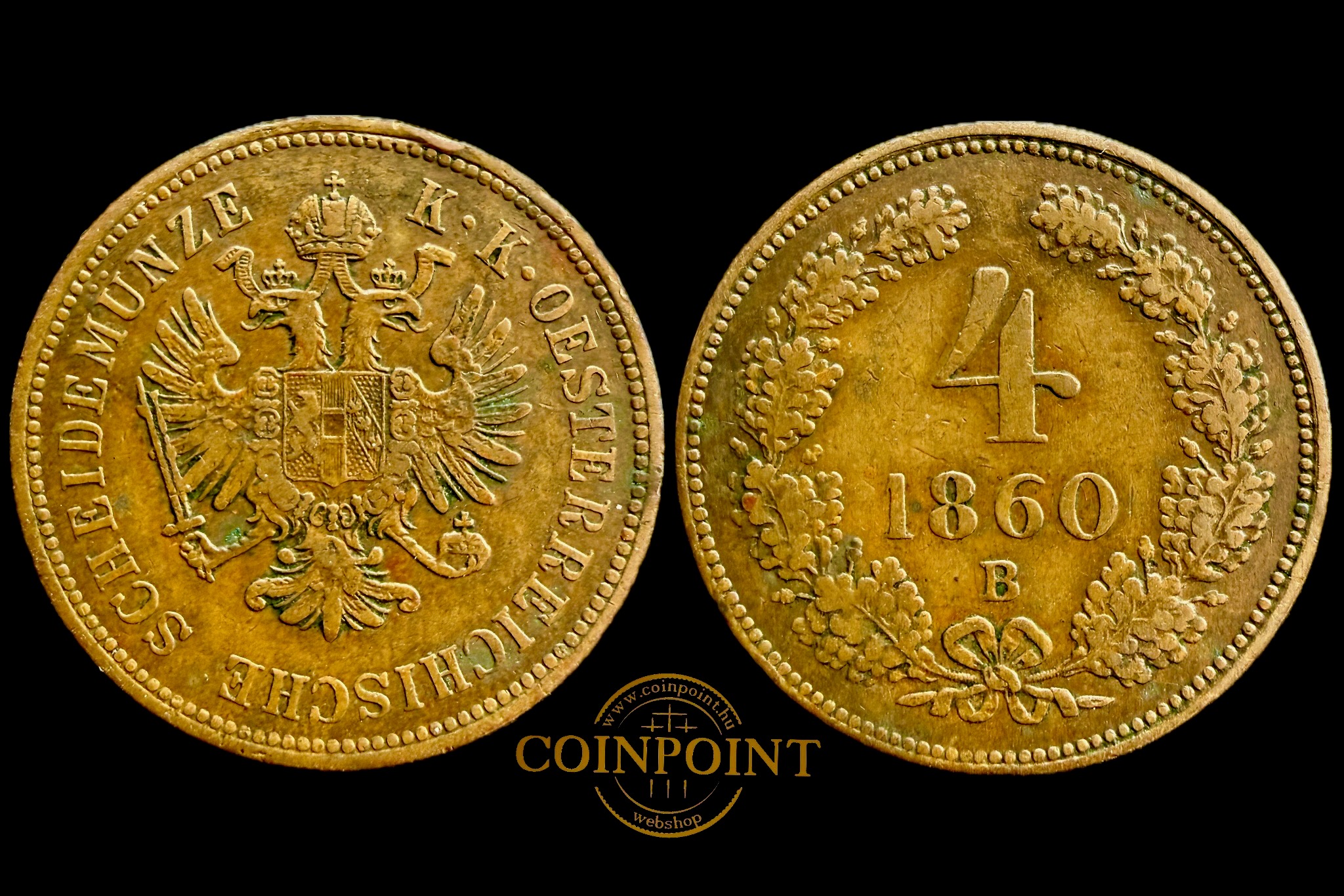 Ferenc József 4 Krajcár 1860 B Adamo M7