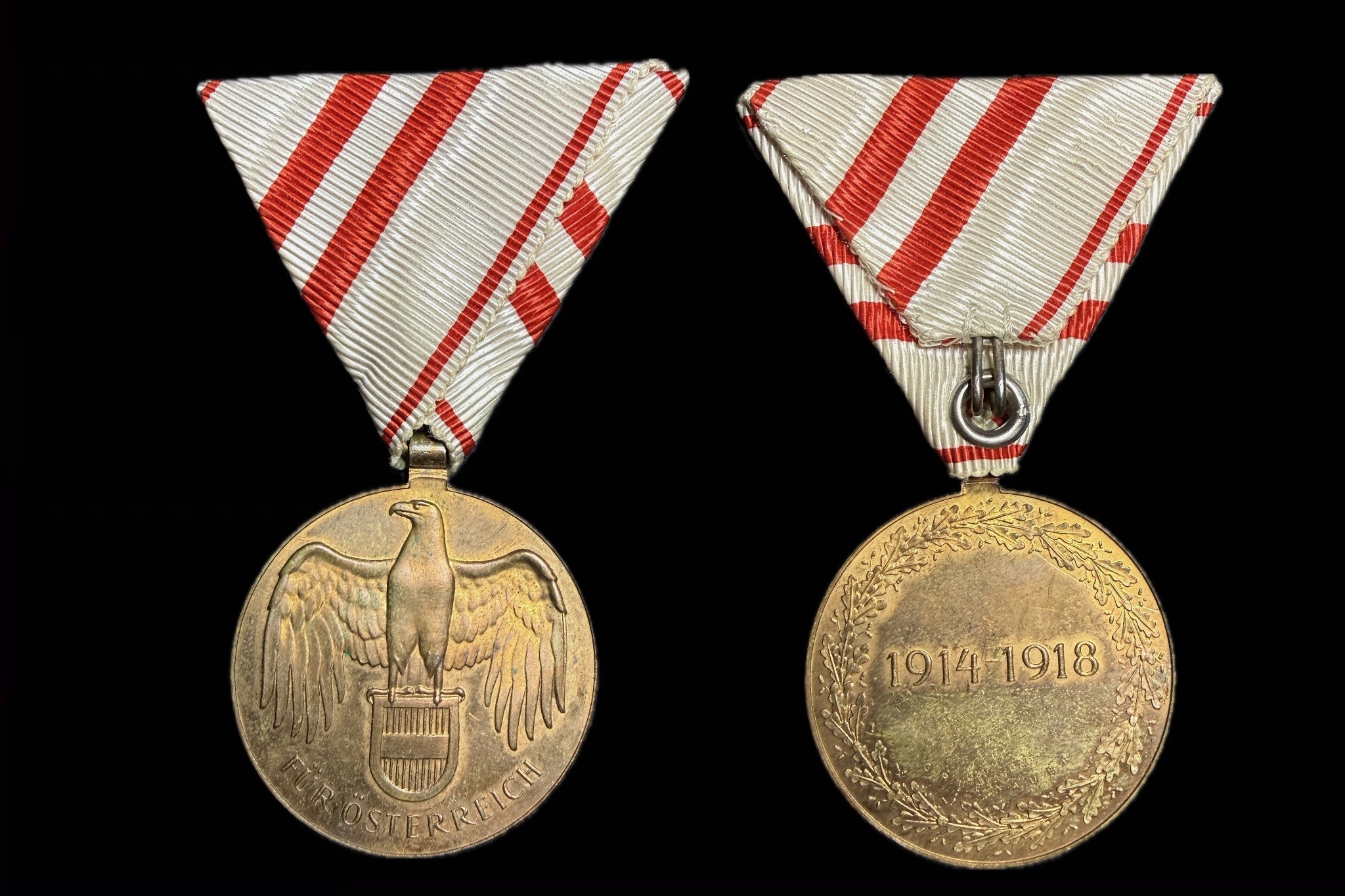 Osztrák I.Világháború Háborús emlékérem Bronz Kitüntetés