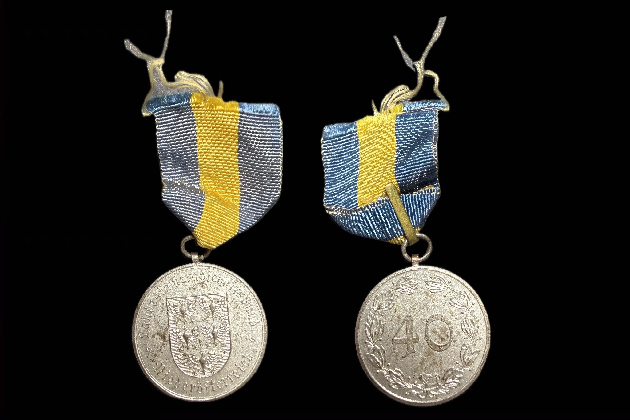 Burgenland Tartományi Tűzoltó Szövetség ezüst 40 éves Szolgálati érdemérem