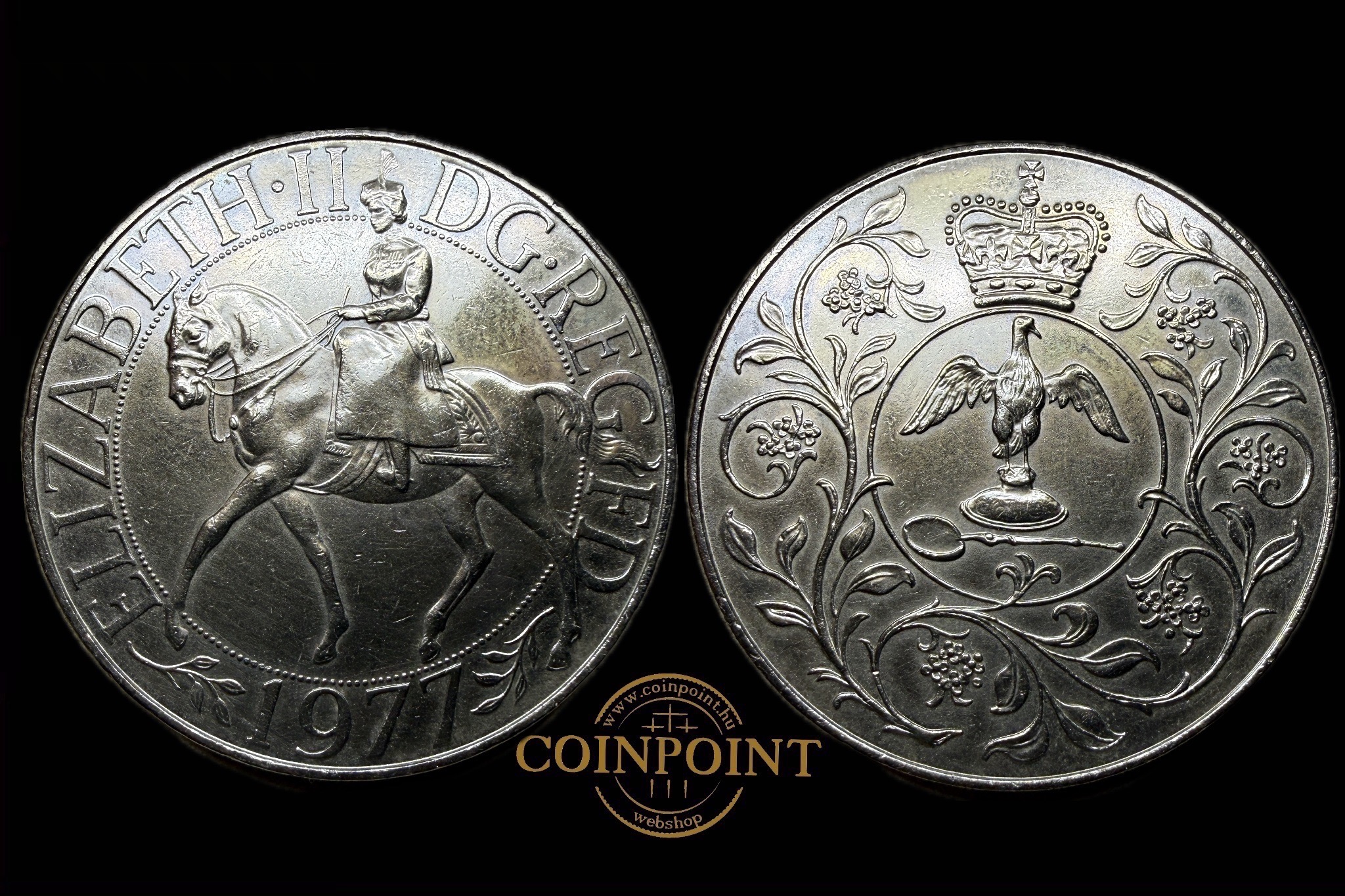 Anglia II.Erzsébet 25 New Pence jubileumi érme 1977