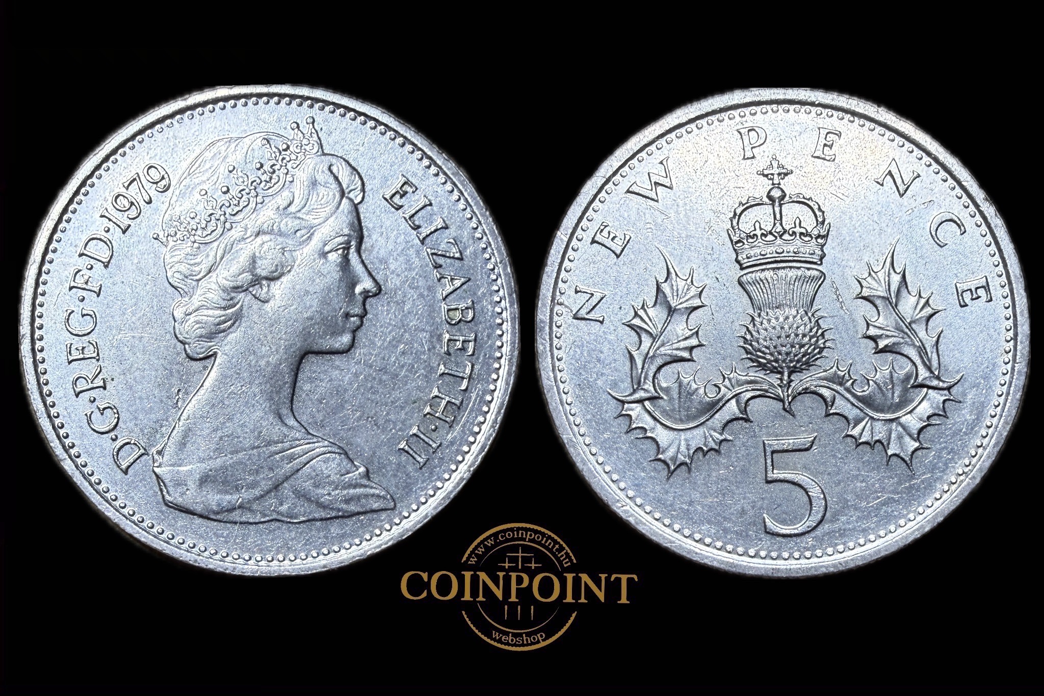 Anglia II.Erzsébet 5 New Pence 1979