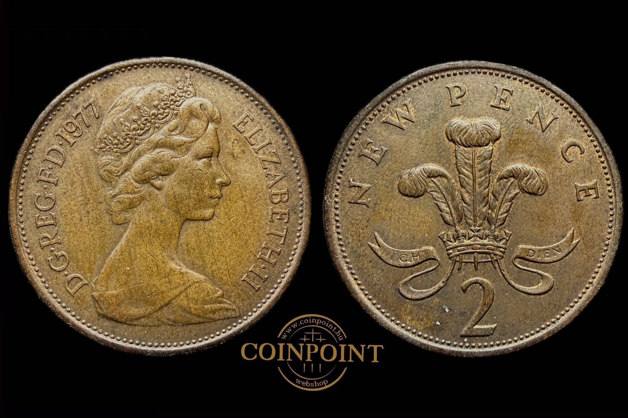 Anglia II.Erzsébet 2 New Pence 1977