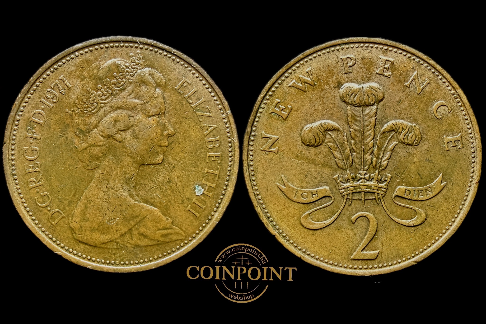 Anglia II.Erzsébet 2 New Pence 1971