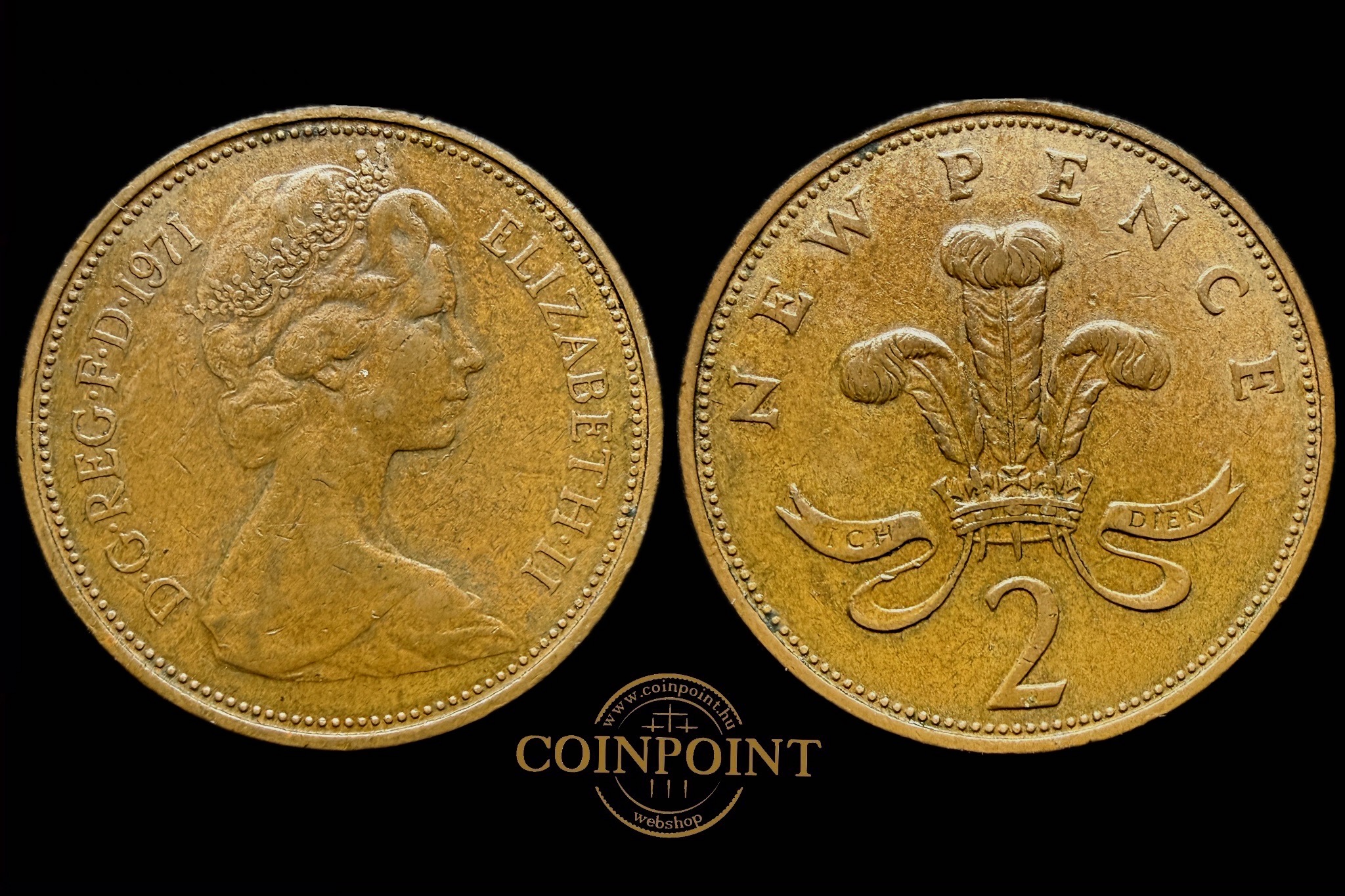 Anglia II.Erzsébet 2 New Pence 1971