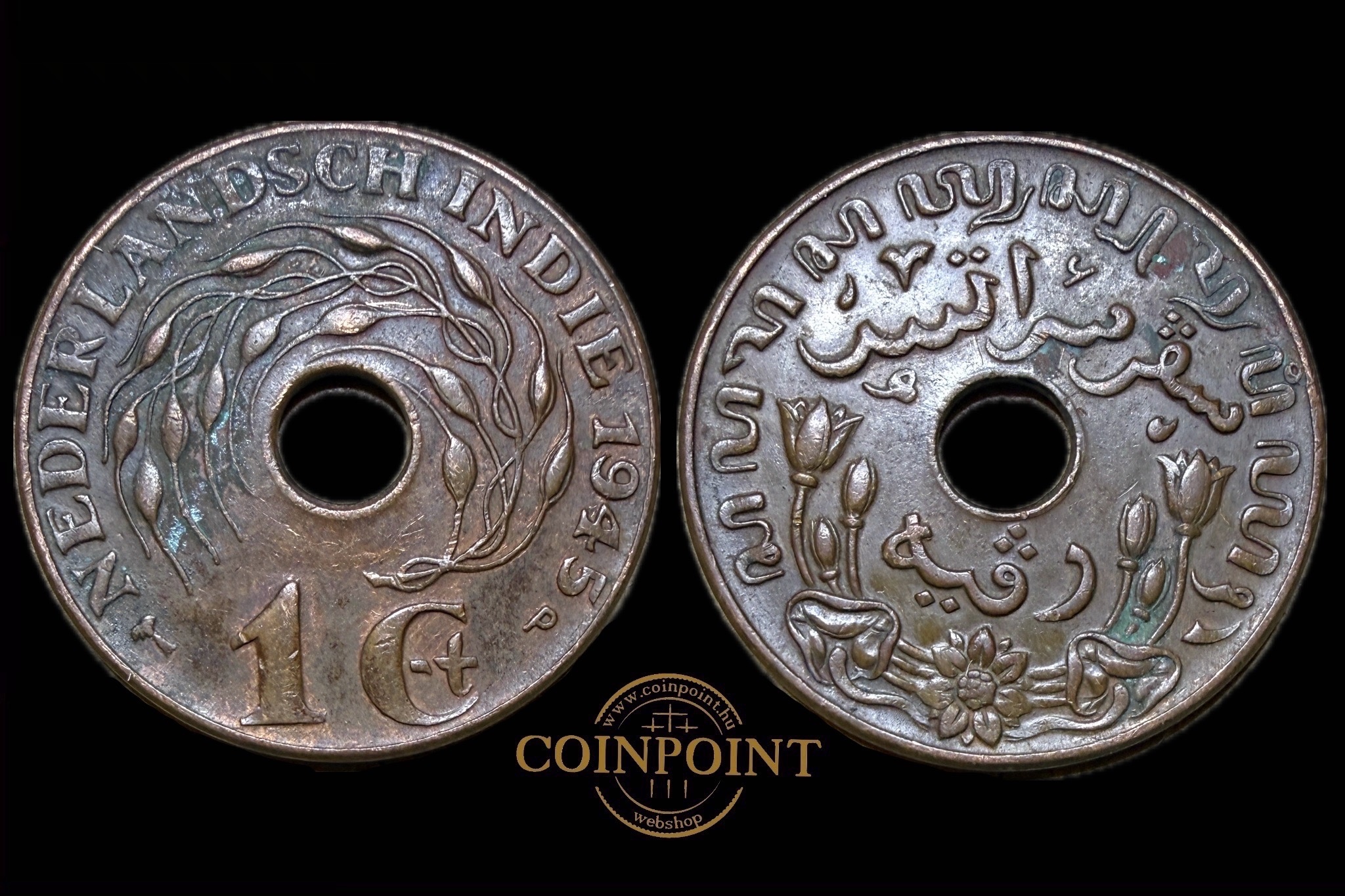 Indonézia Holland Kelet-India 1 Cent 1945