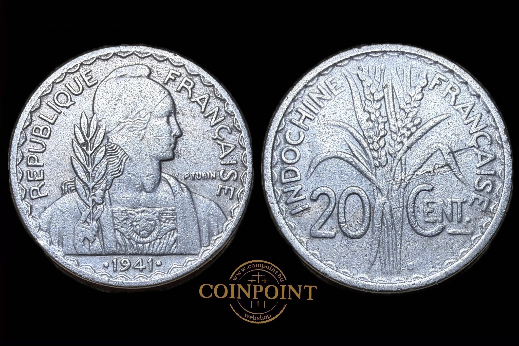 Francia Unió Indokína 20 Cents 1941