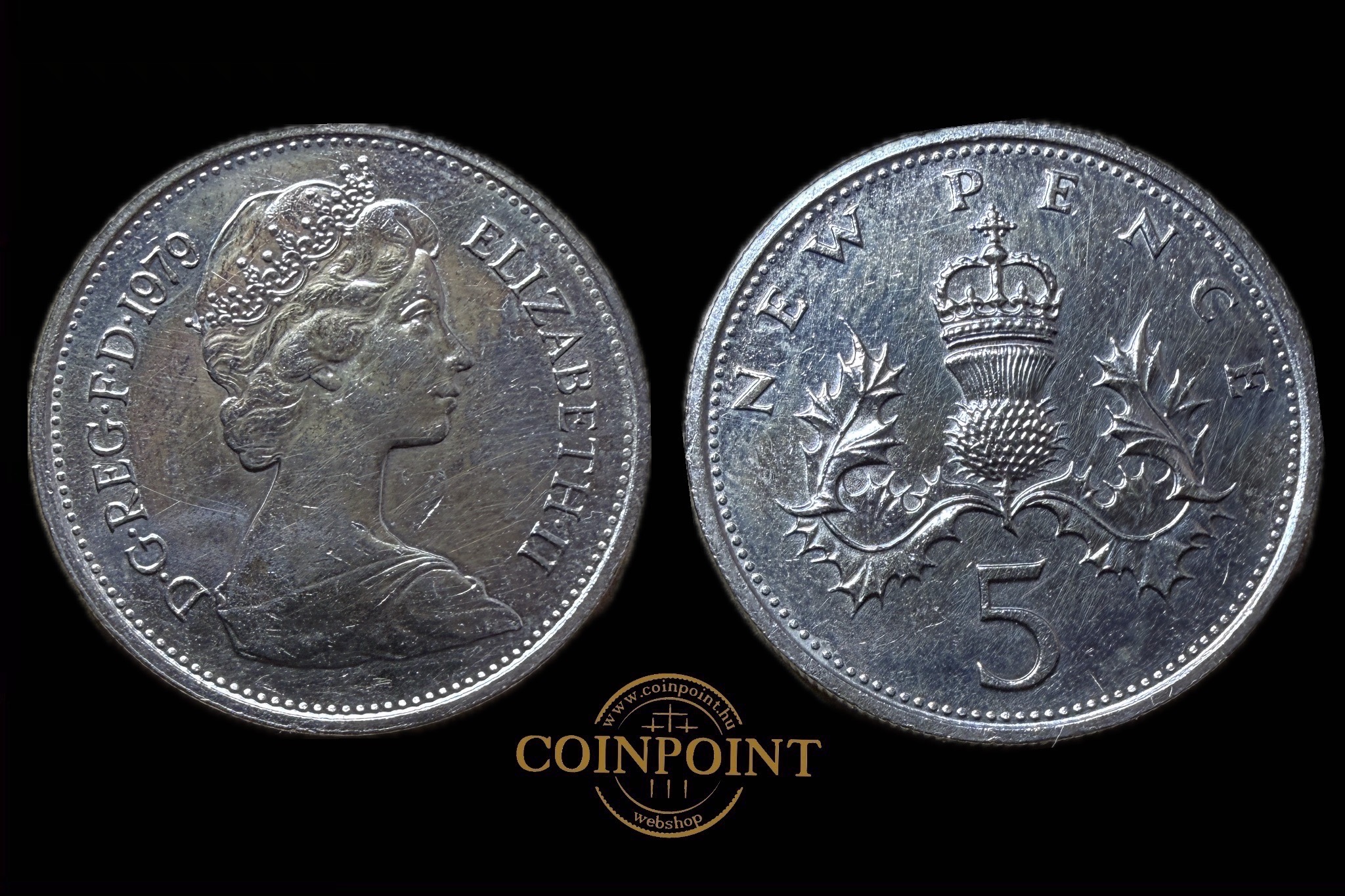 Anglia II.Erzsébet 5 New Pence 1979