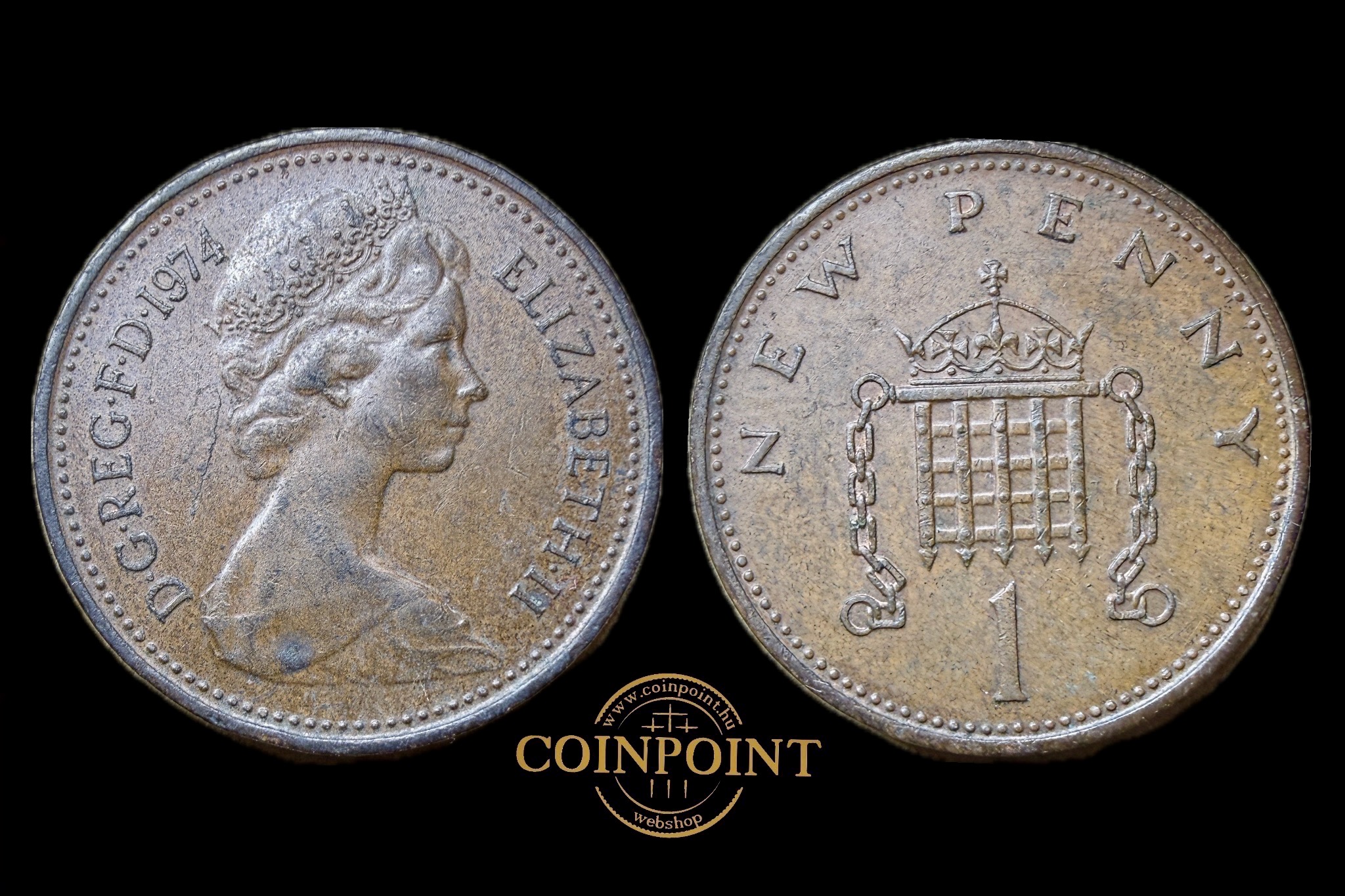 Anglia II.Erzsébet 1 New Penny 1974