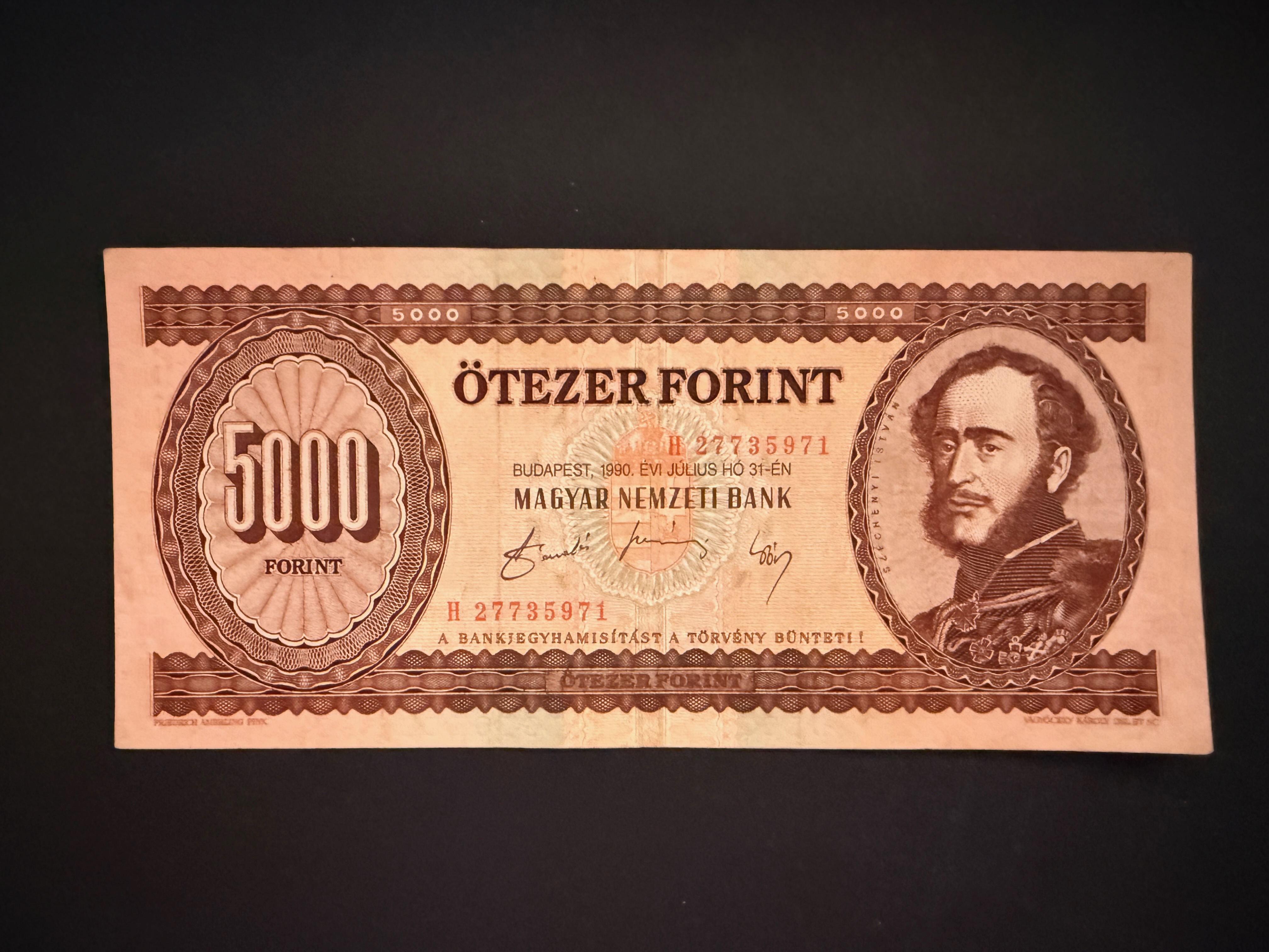 5000 Forint (1990) H EF Adamo F49