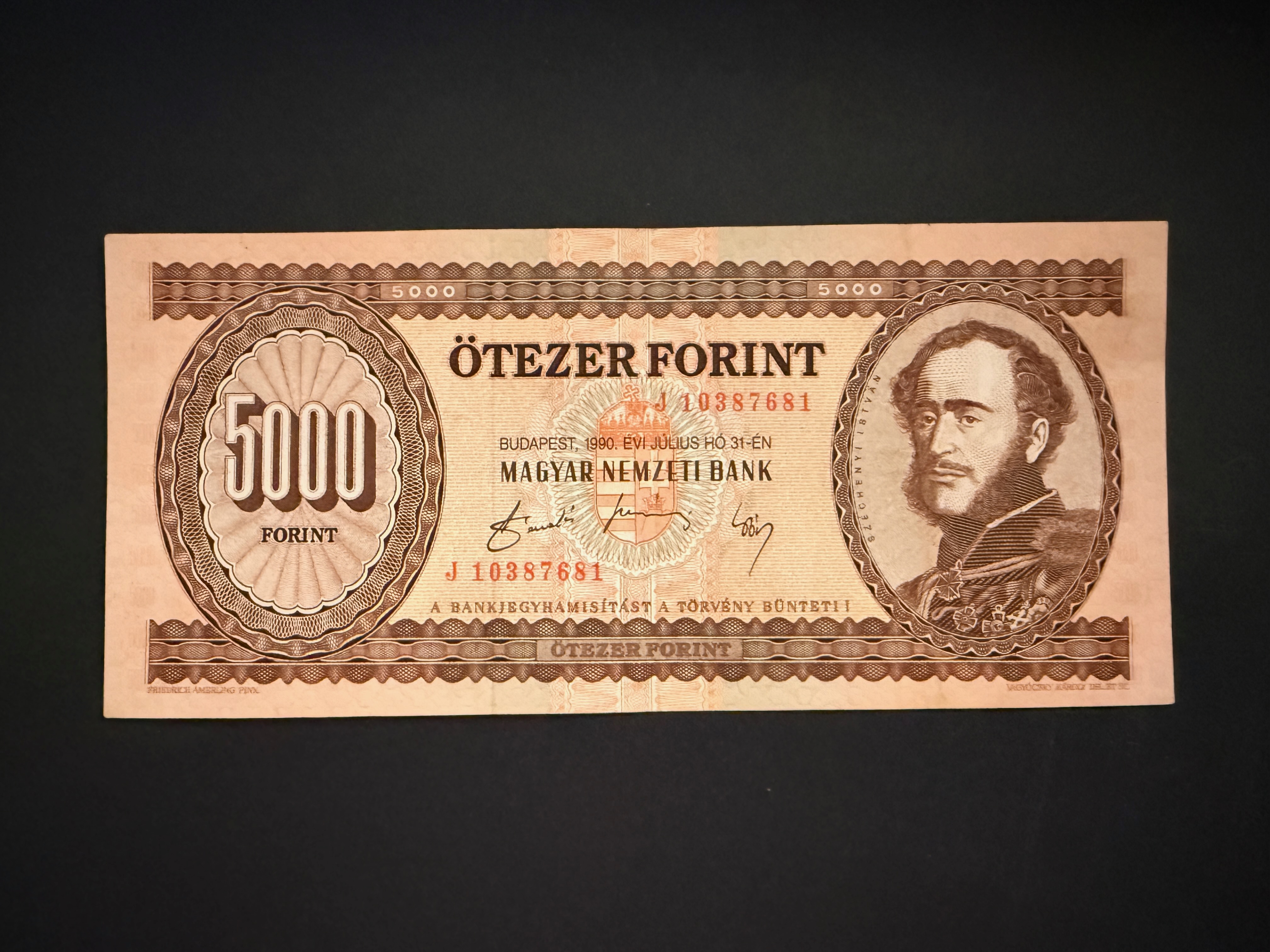 5000 Forint (1990) J EF Adamo F49
