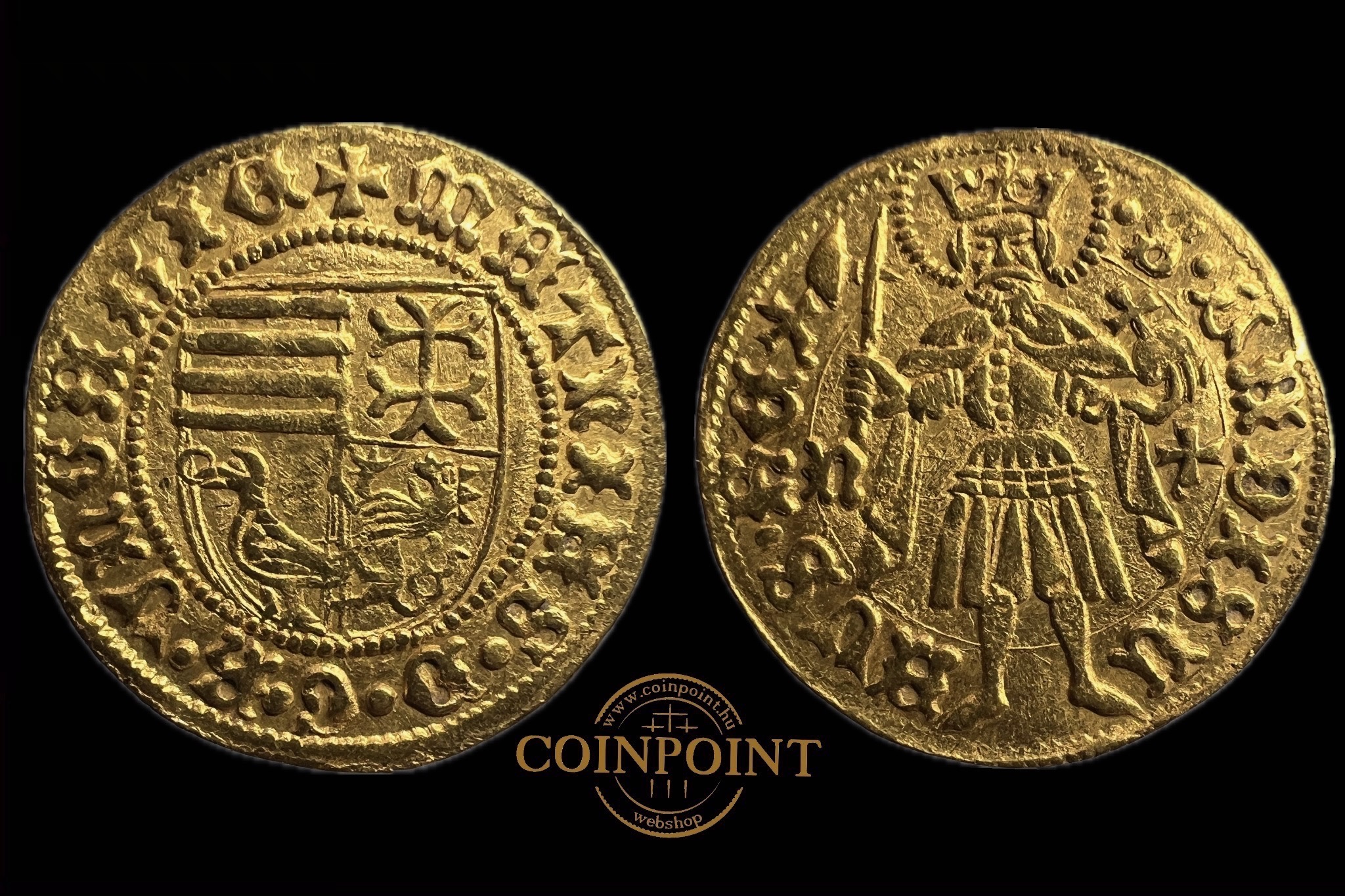 I.Mátyás Aranyforint 1463-1464 n-+ Olasz Kristóf Nagybánya-AK-36/18