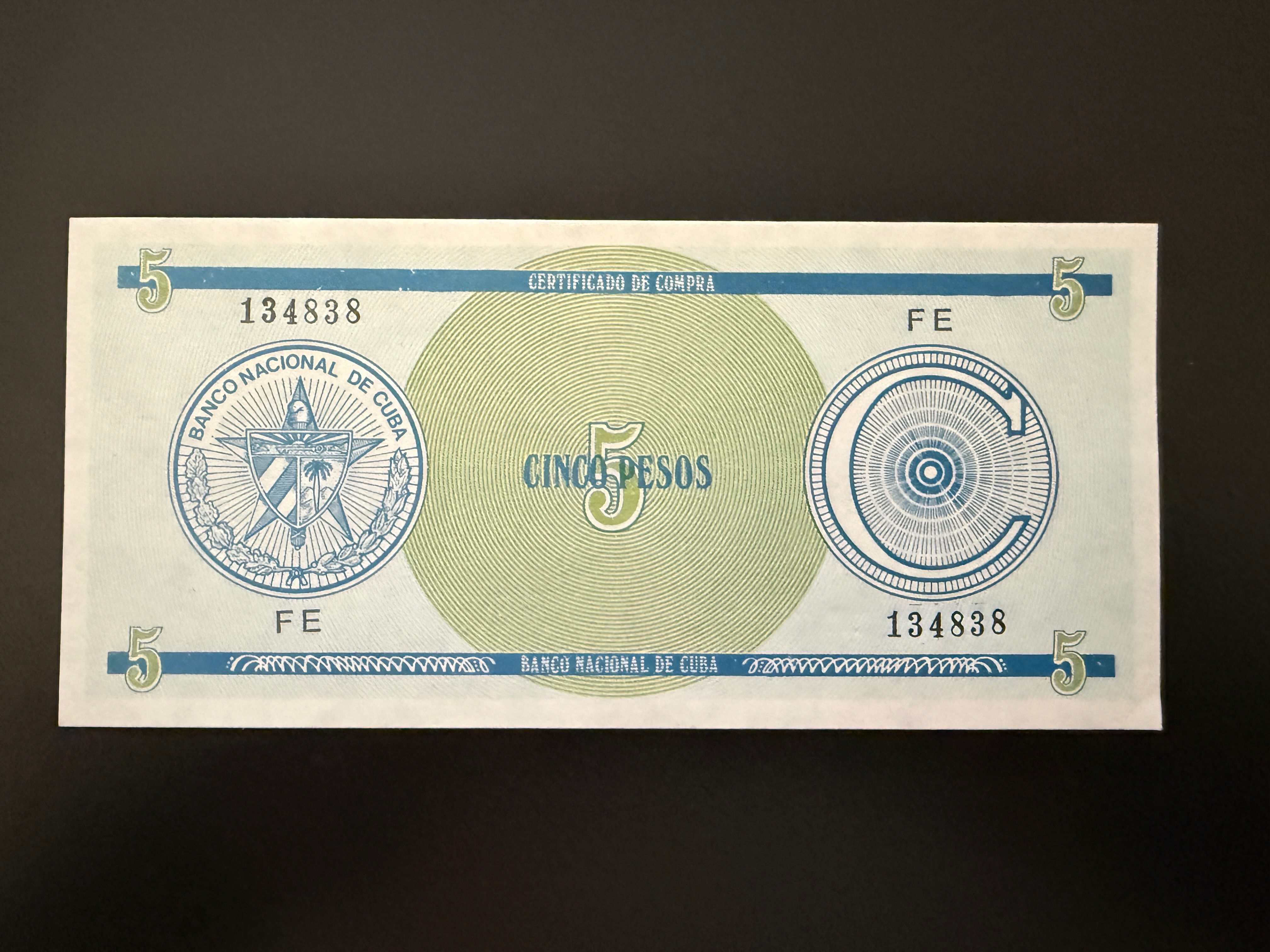 CUBA 5 Pesos 1985 (P.FX13) 