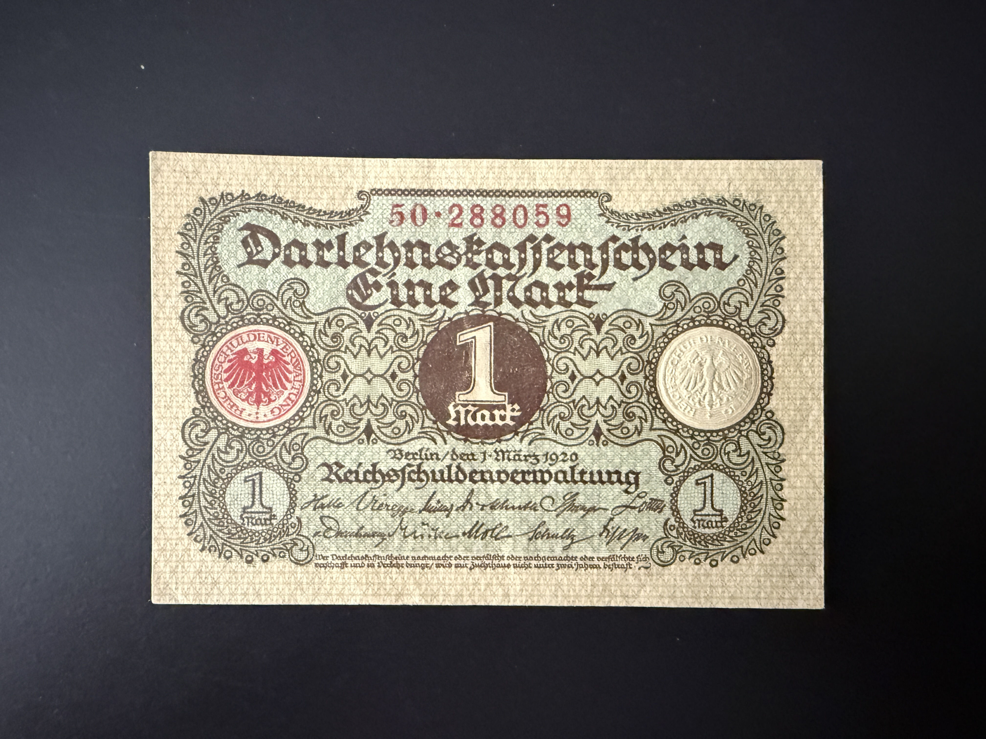 GERMANY 1 Mark 1.3.1920 (P.58) UNC