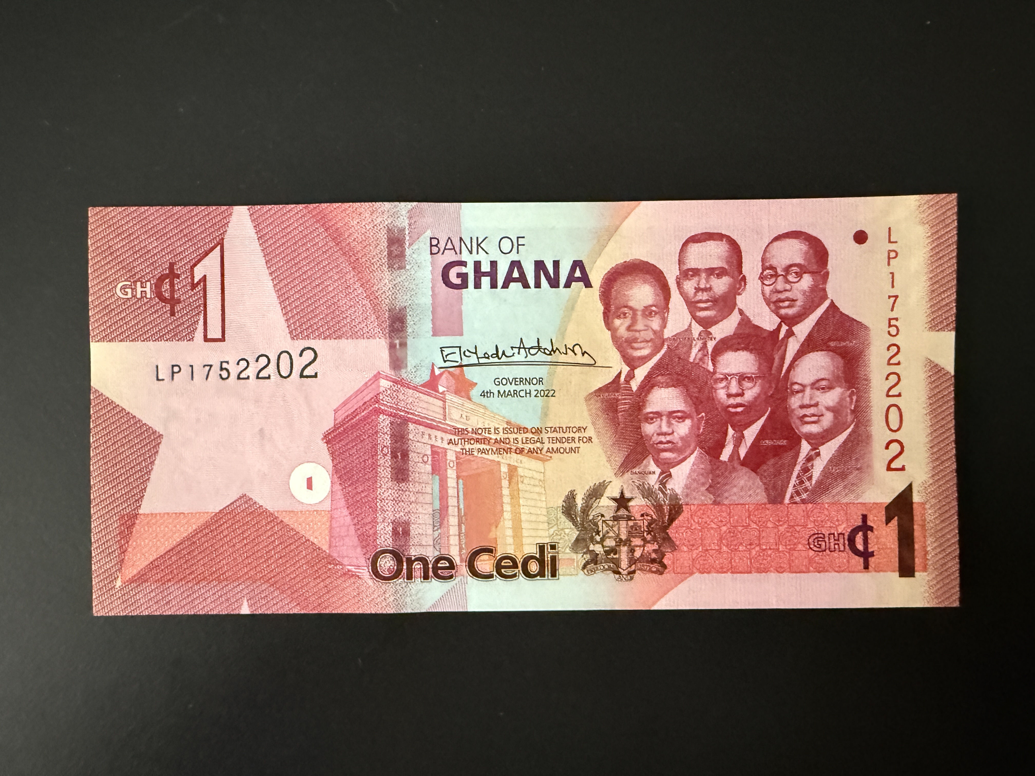 GHANA 1 Cedi 4.3.2022 (2019-2022) (P.NEW) UNC