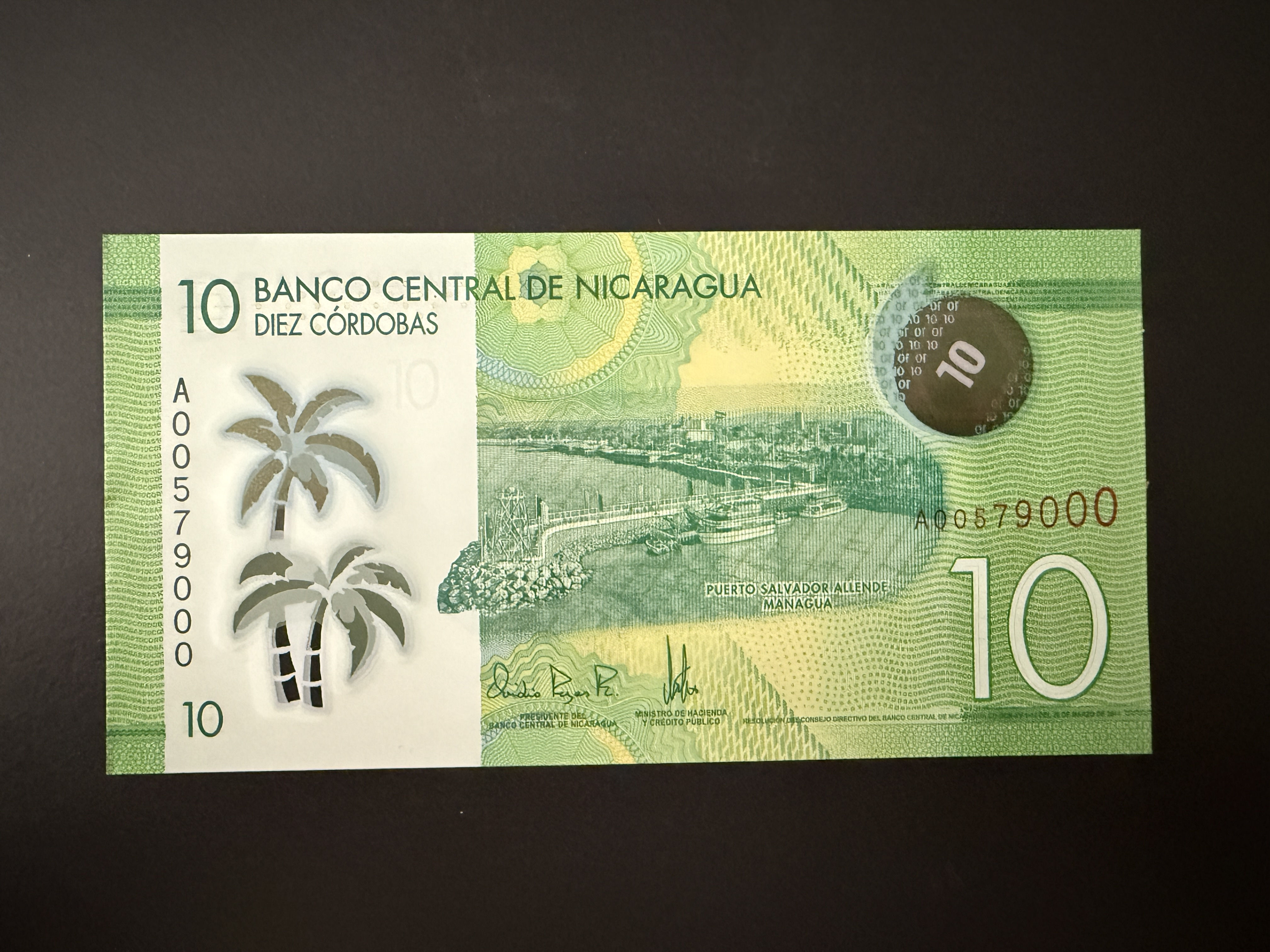 NICARAGUA 10 Cordobas 26.3.2014 (2015) (P.209) UNC - polymer