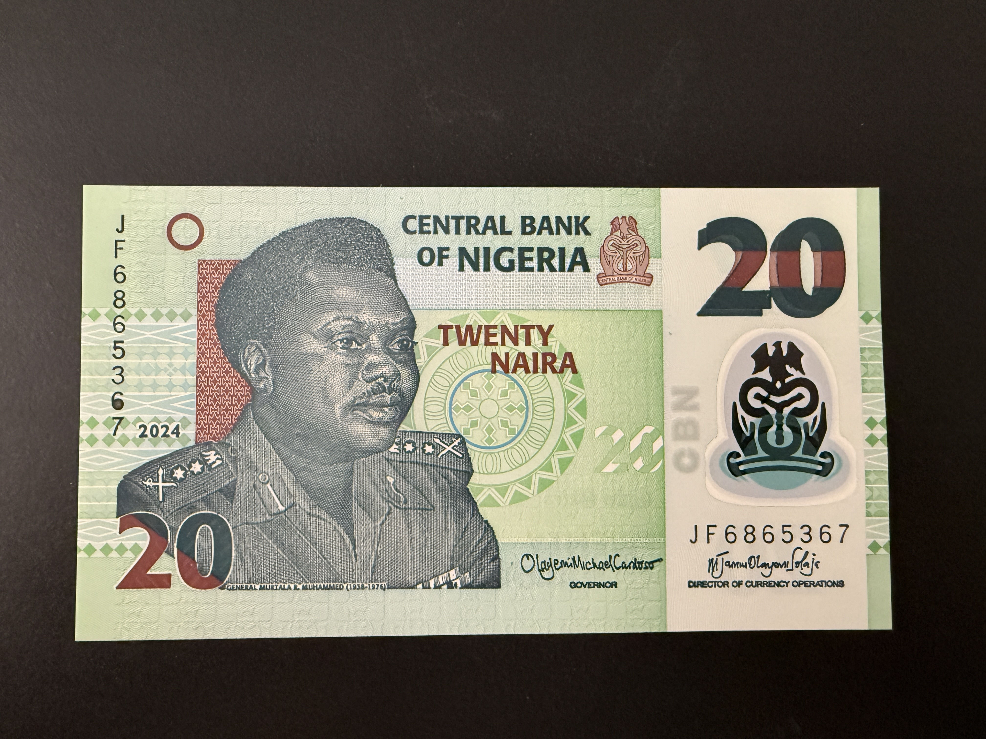 NIGERIA 20 Naira 2024 (P.34) UNC - polymer