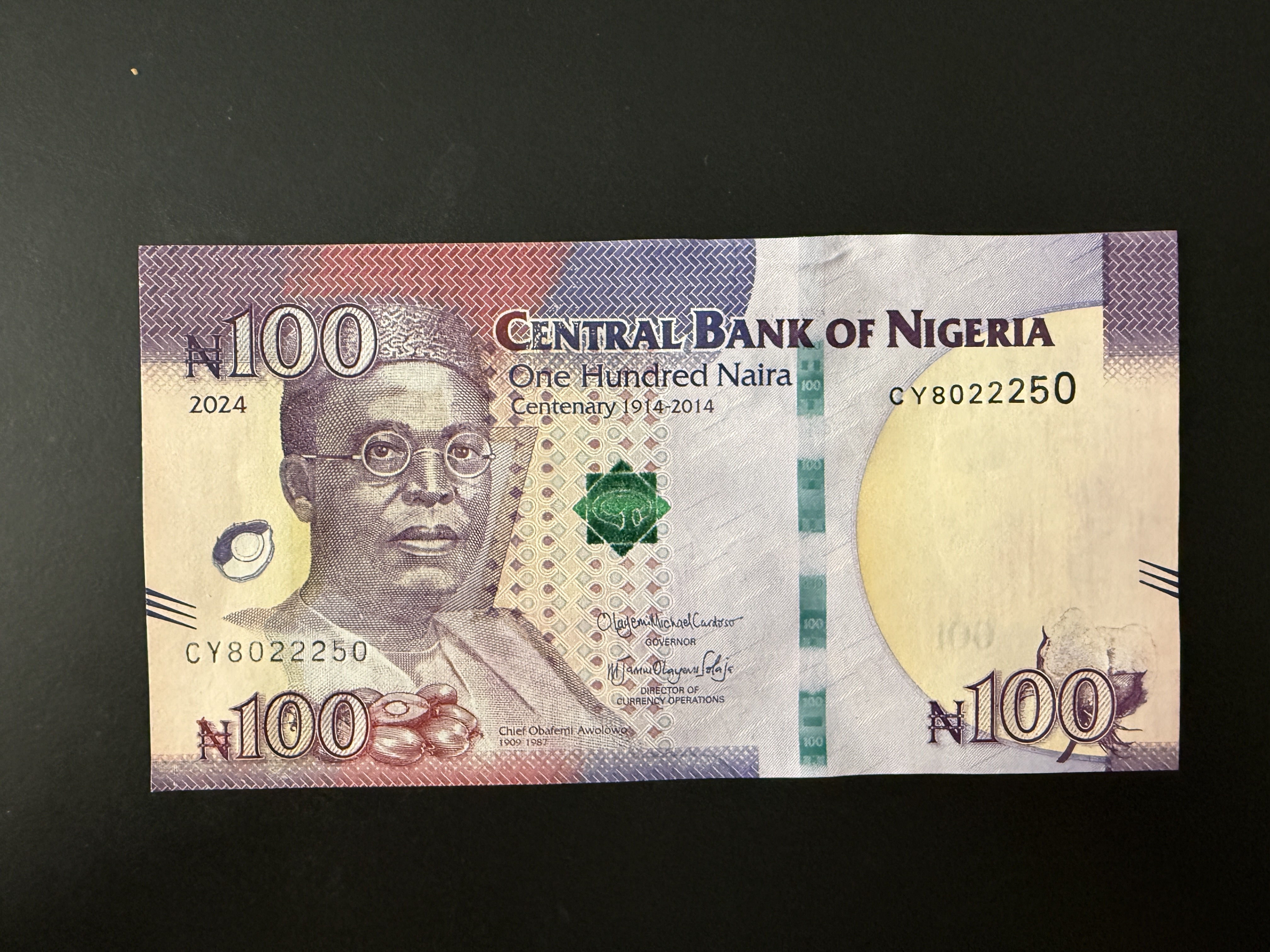 Nigeria 100 Naira 2024 (2014-2024) UNC (P.41e) (emlék bankjegy) Nigeria's 100 Years of Existence