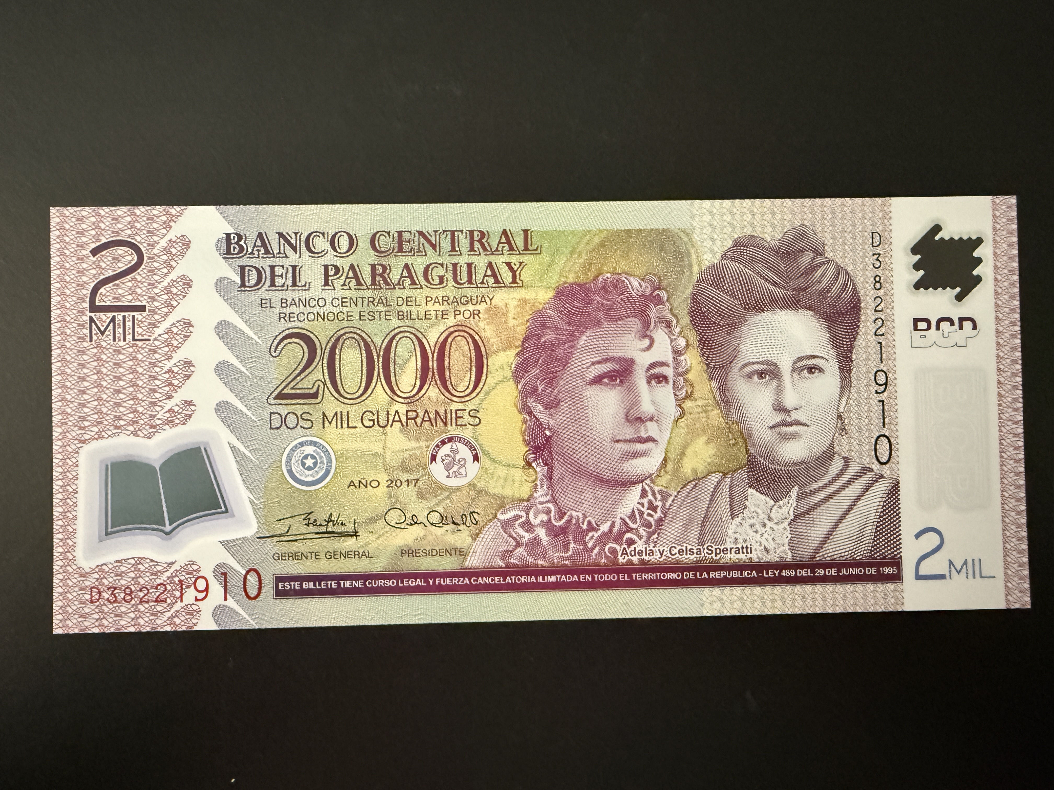 PARAGUAY 2000 Guaranies 2023 (P.228) UNC - polymer