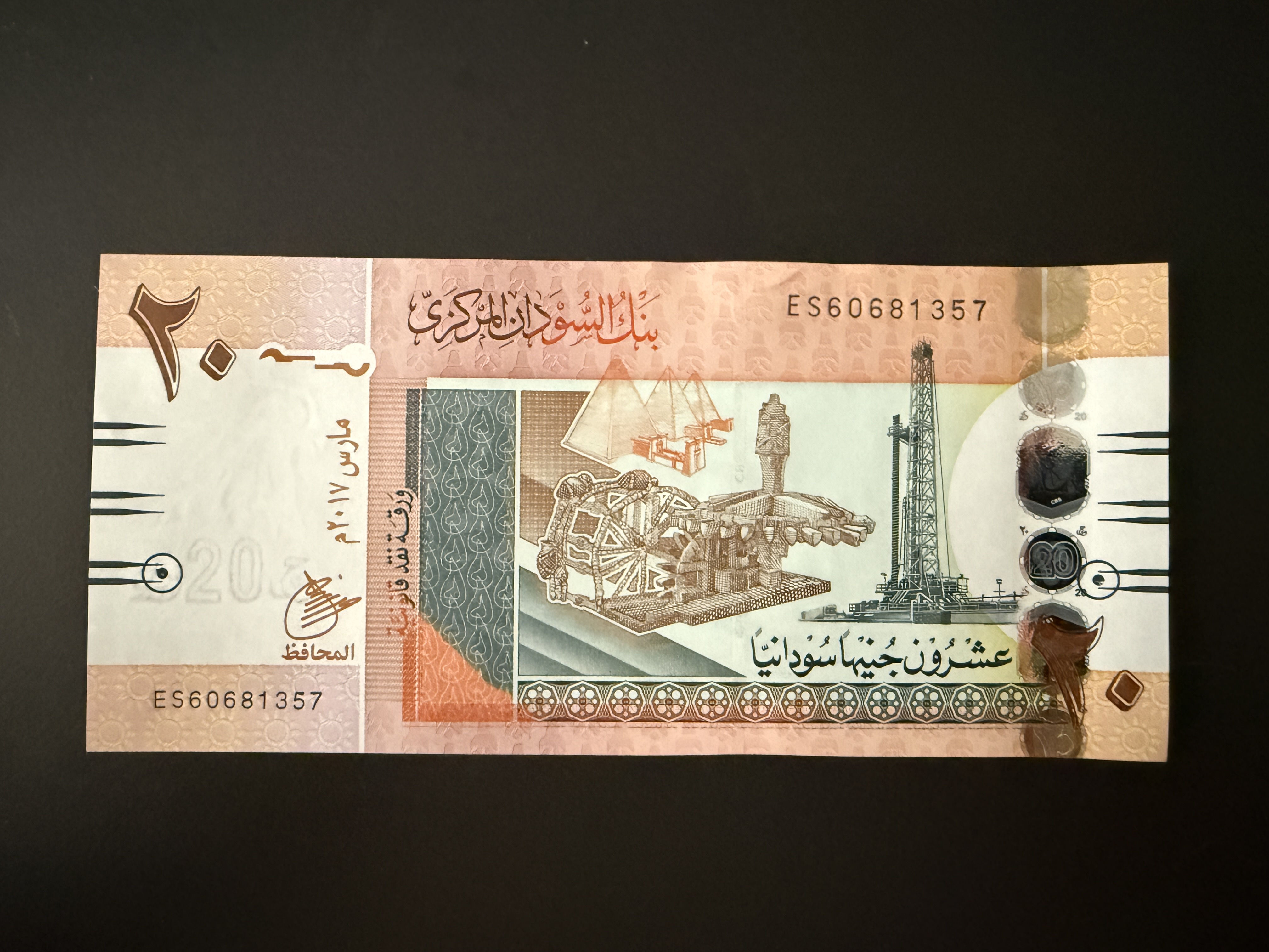 SUDAN 20 Pounds March 2017 (P.74) UNC