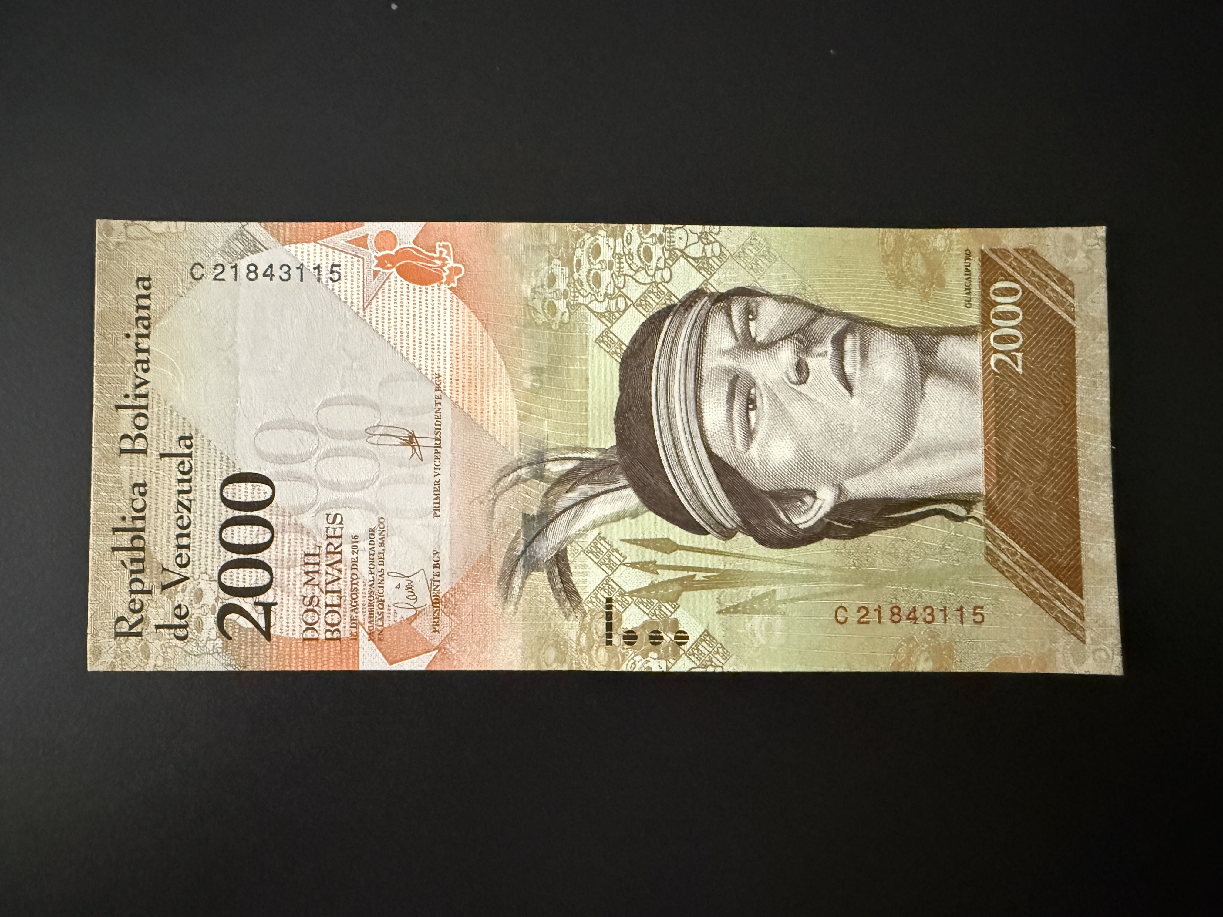 VENEZUELA 2000 Bolivares 18.8.2016 (P.96) UNC