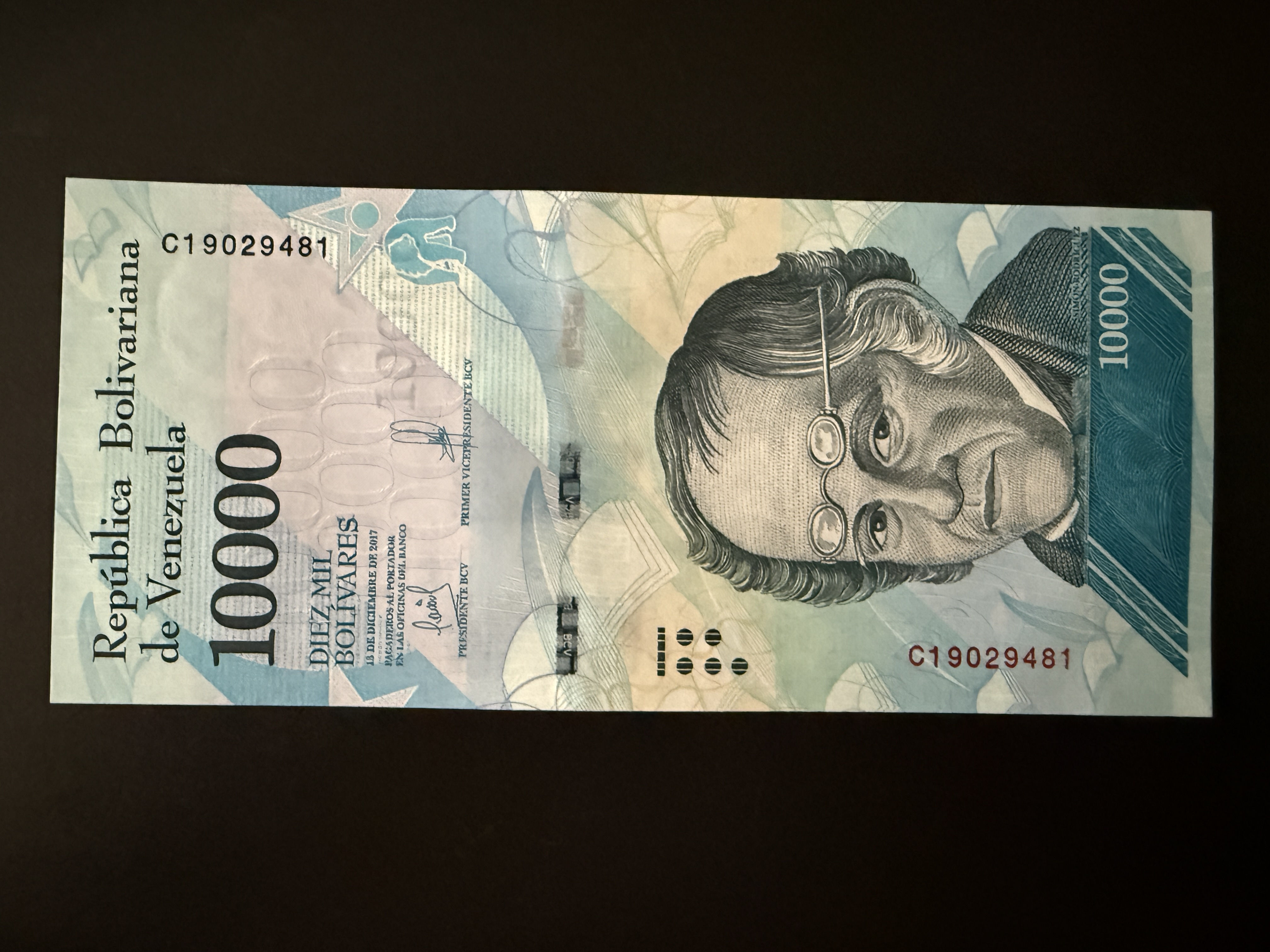 VENEZUELA 10000 Bolivares 13.12.2017 (P.98) UNC