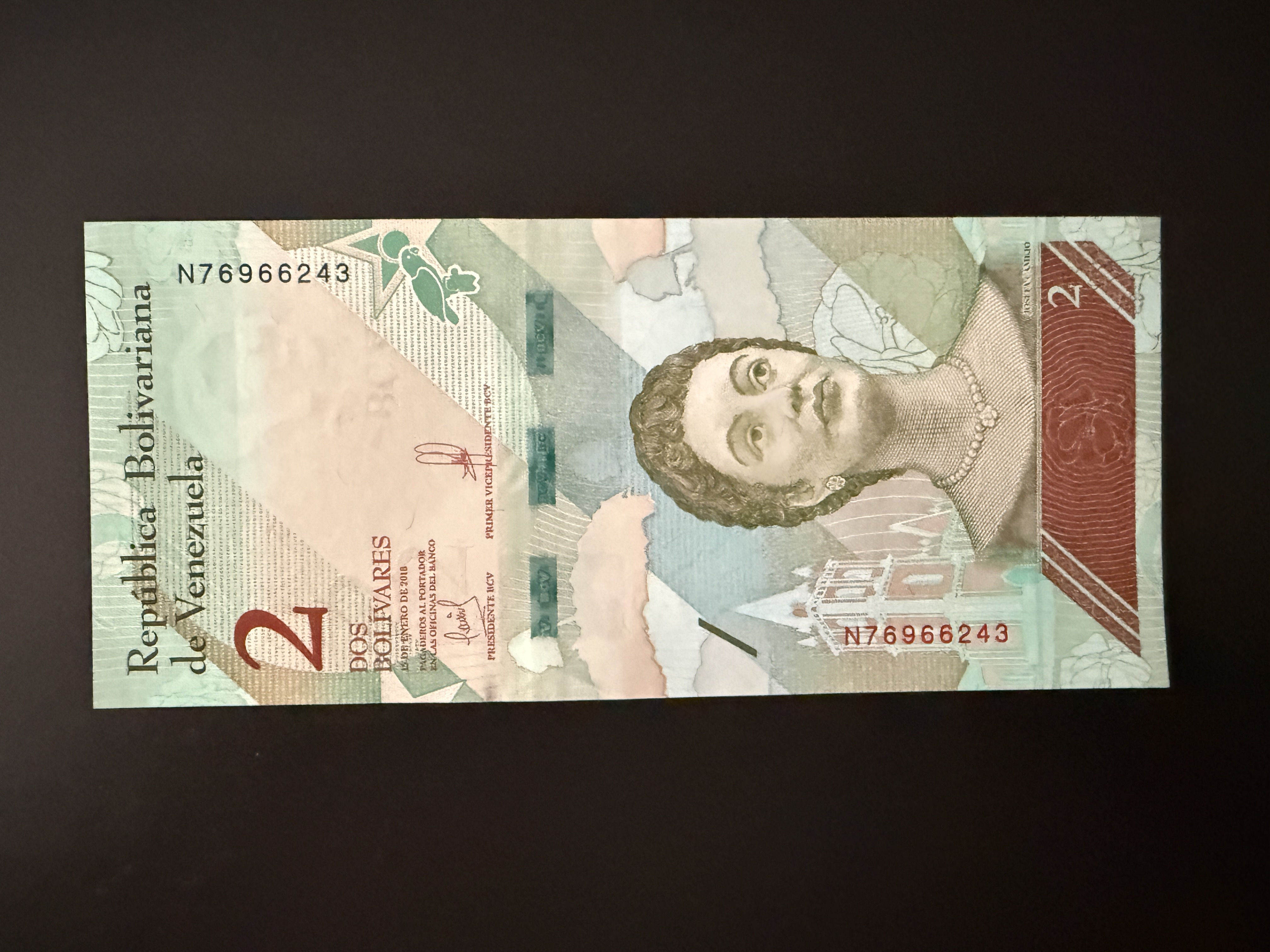 VENEZUELA 2 Bolivares 15.1.2018 (P.101) UNC