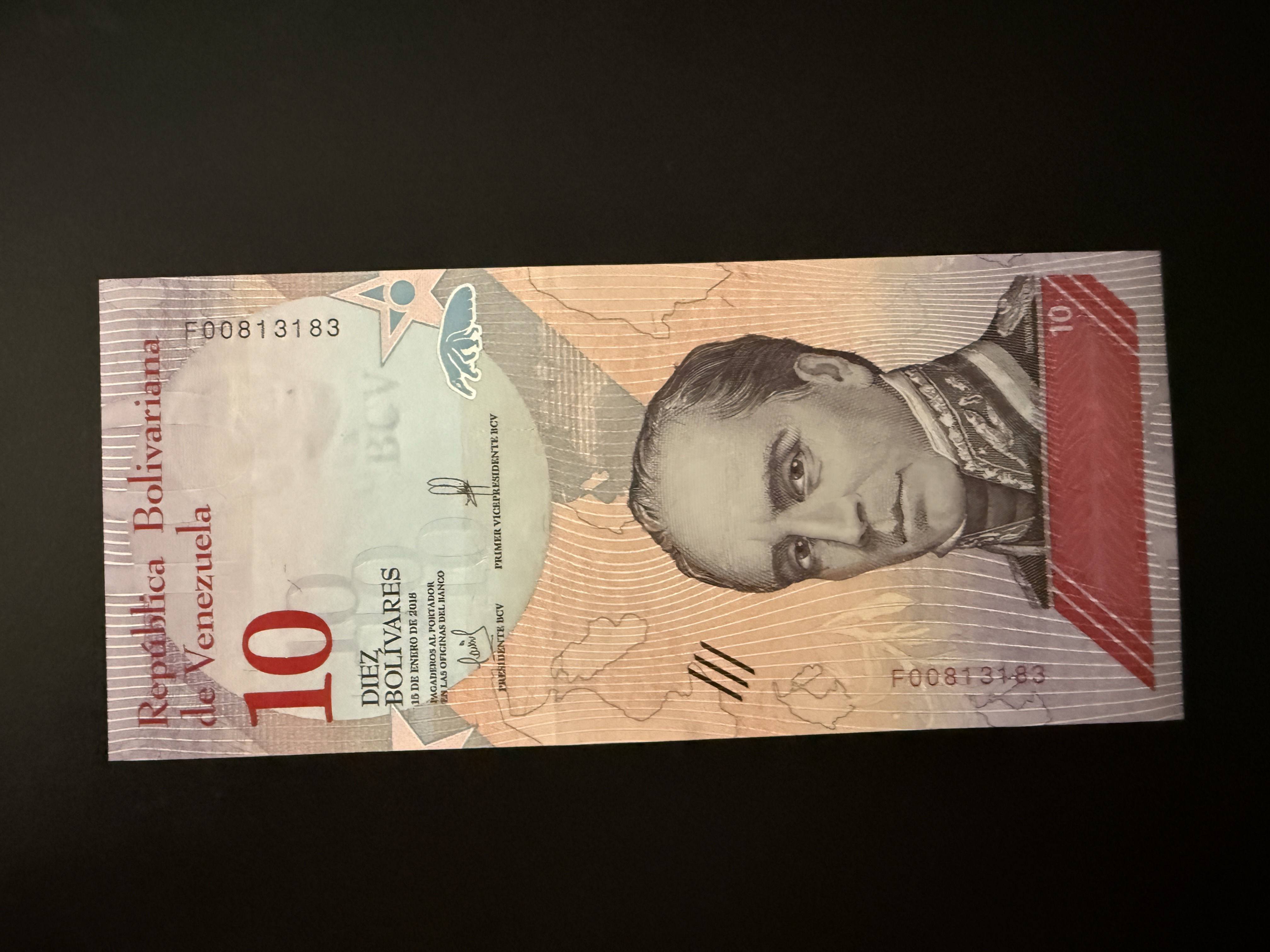 VENEZUELA 10 Bolivares 15.1.2018 (P.103) UNC