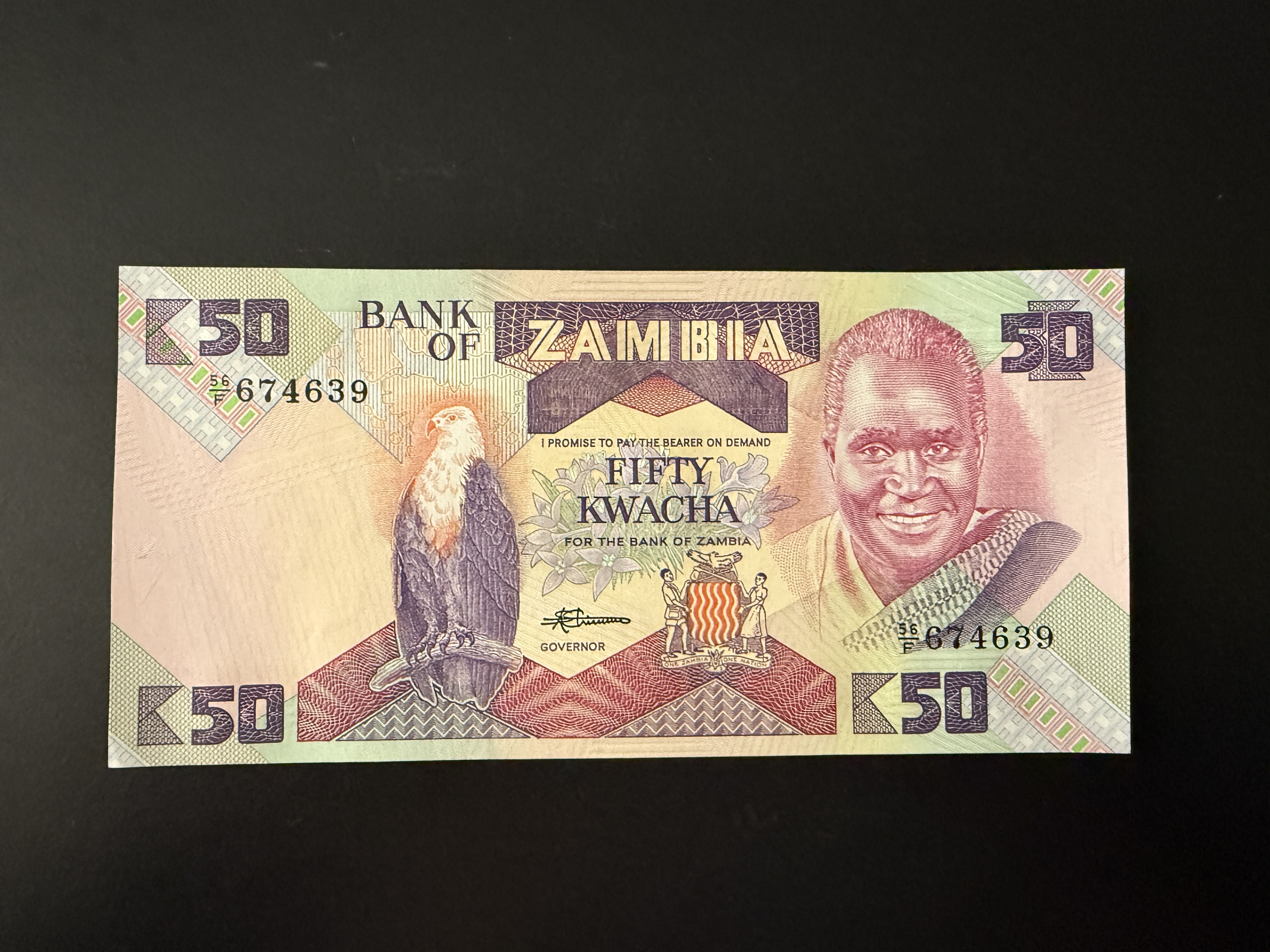 ZAMBIA 50 Kwacha ND (1986-1987) (P.28) UNC