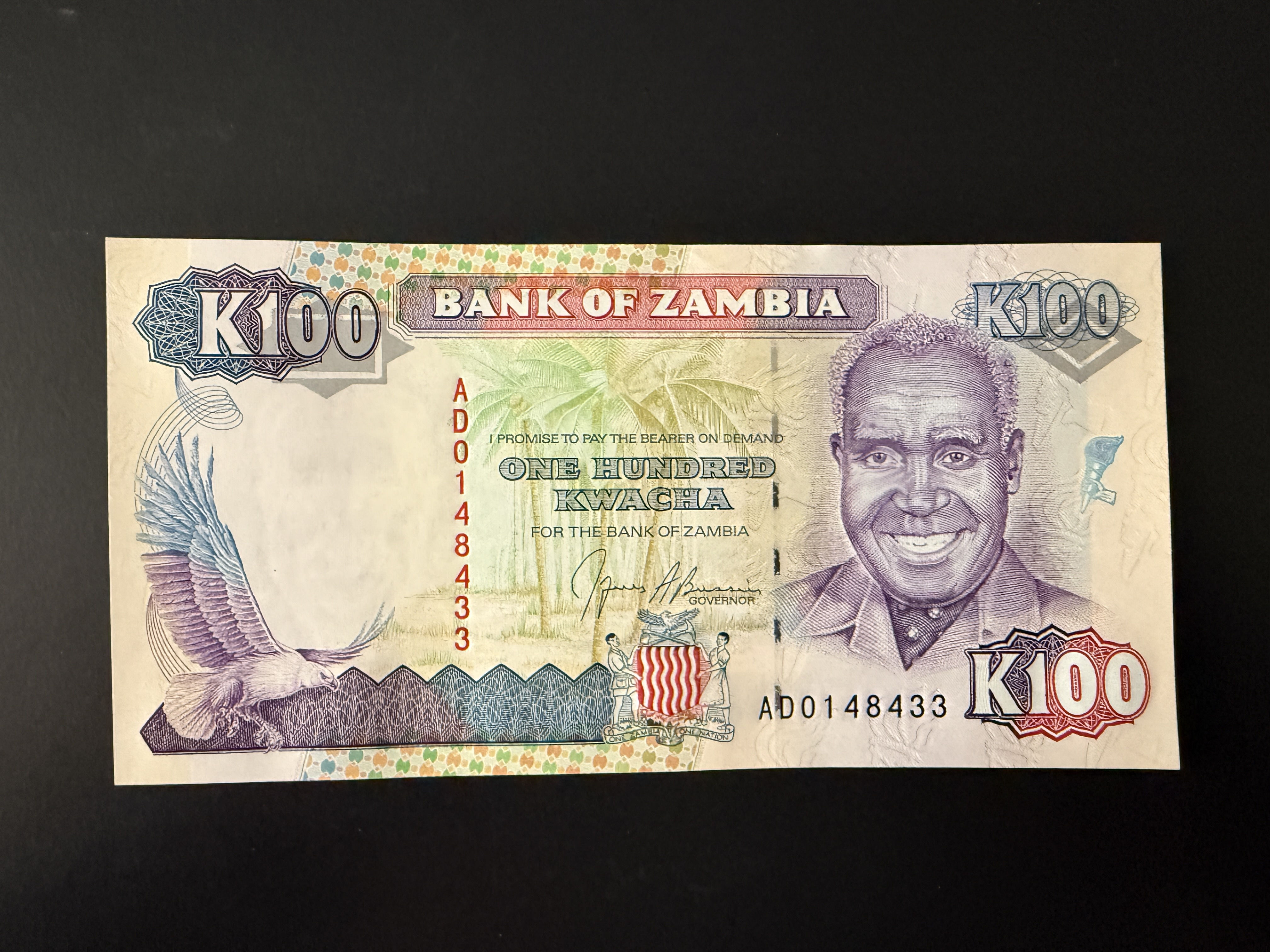 ZAMBIA 100 Kwacha ND (1990-1992) (P.34) UNC