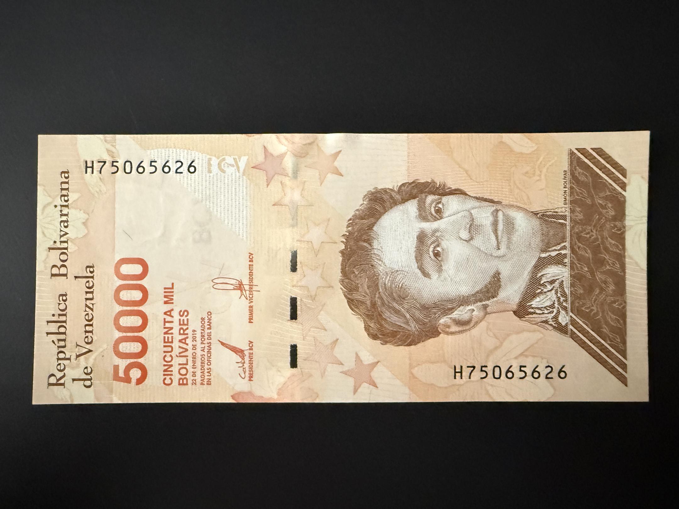 VENEZUELA 50000VENEZUELA 50000 Bolivares 22.1.2019 (2020) (P.111) UNC Bolivares 22.1.2019 (2020) (P.111) UNC
