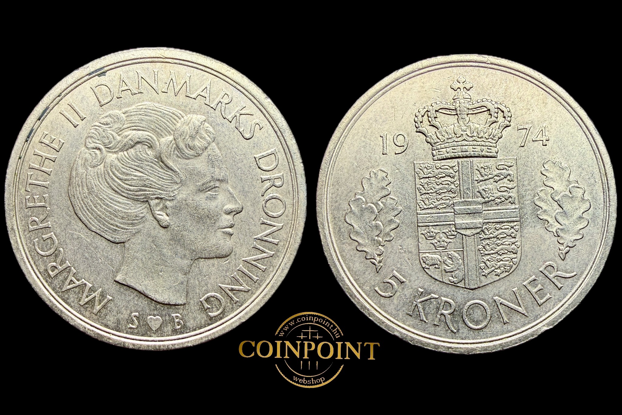 Dánia 5 Korona 1974 II.Margarethe
