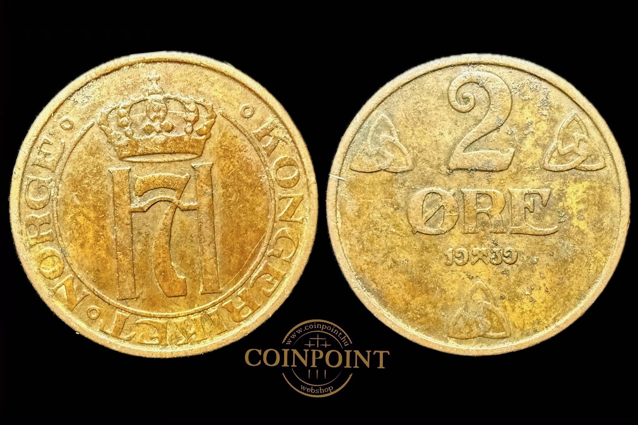 Norvégia 2 Öre  VII Haakon 1939