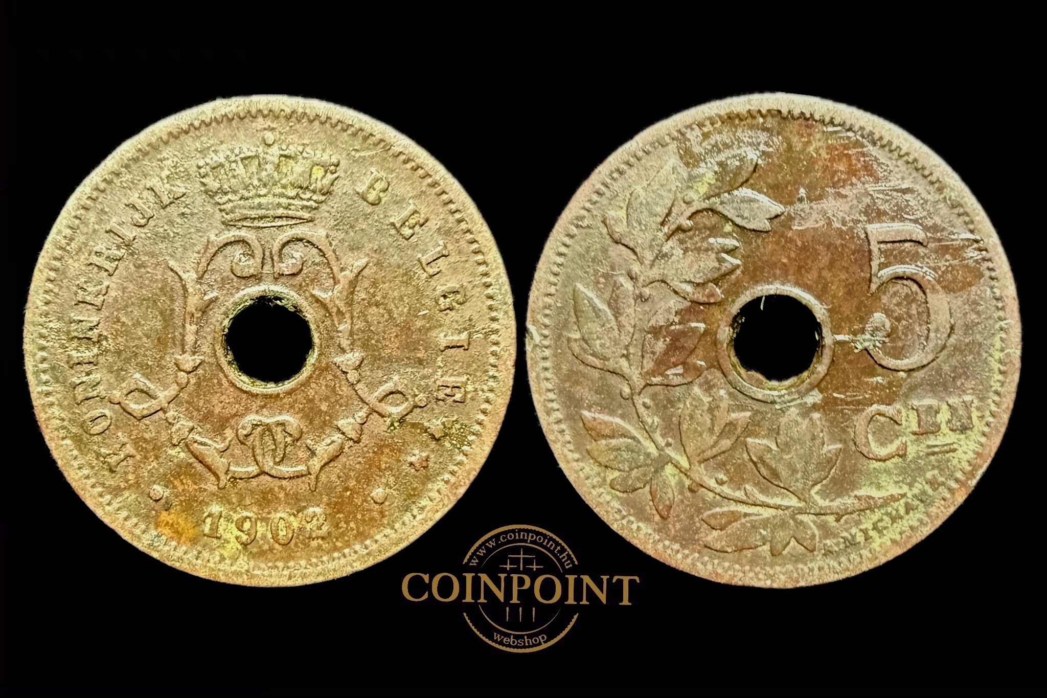Belgium 5 Centimes 1902