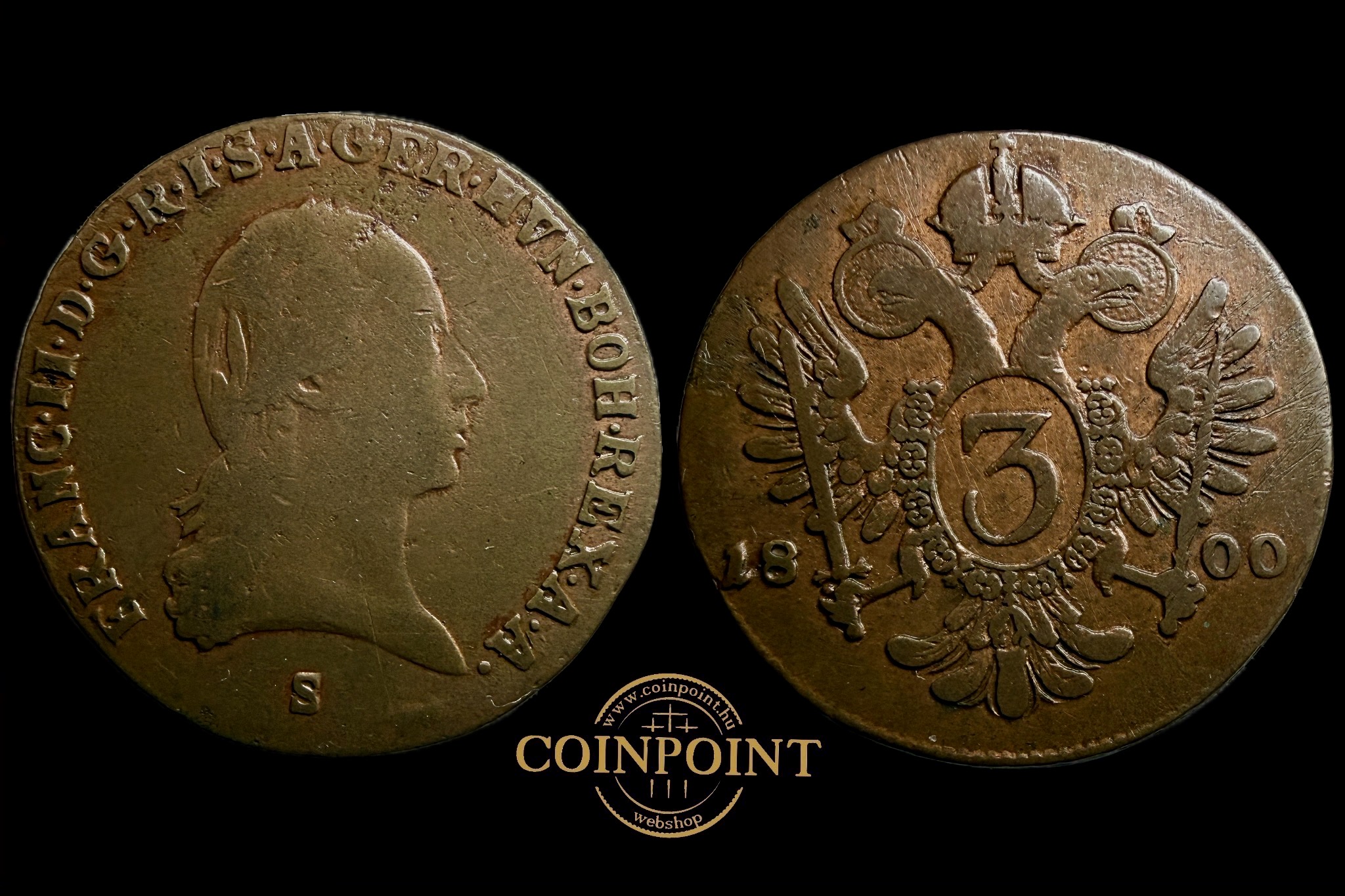 Ferenc 3 Krajcár (1800)S Adamo C4 