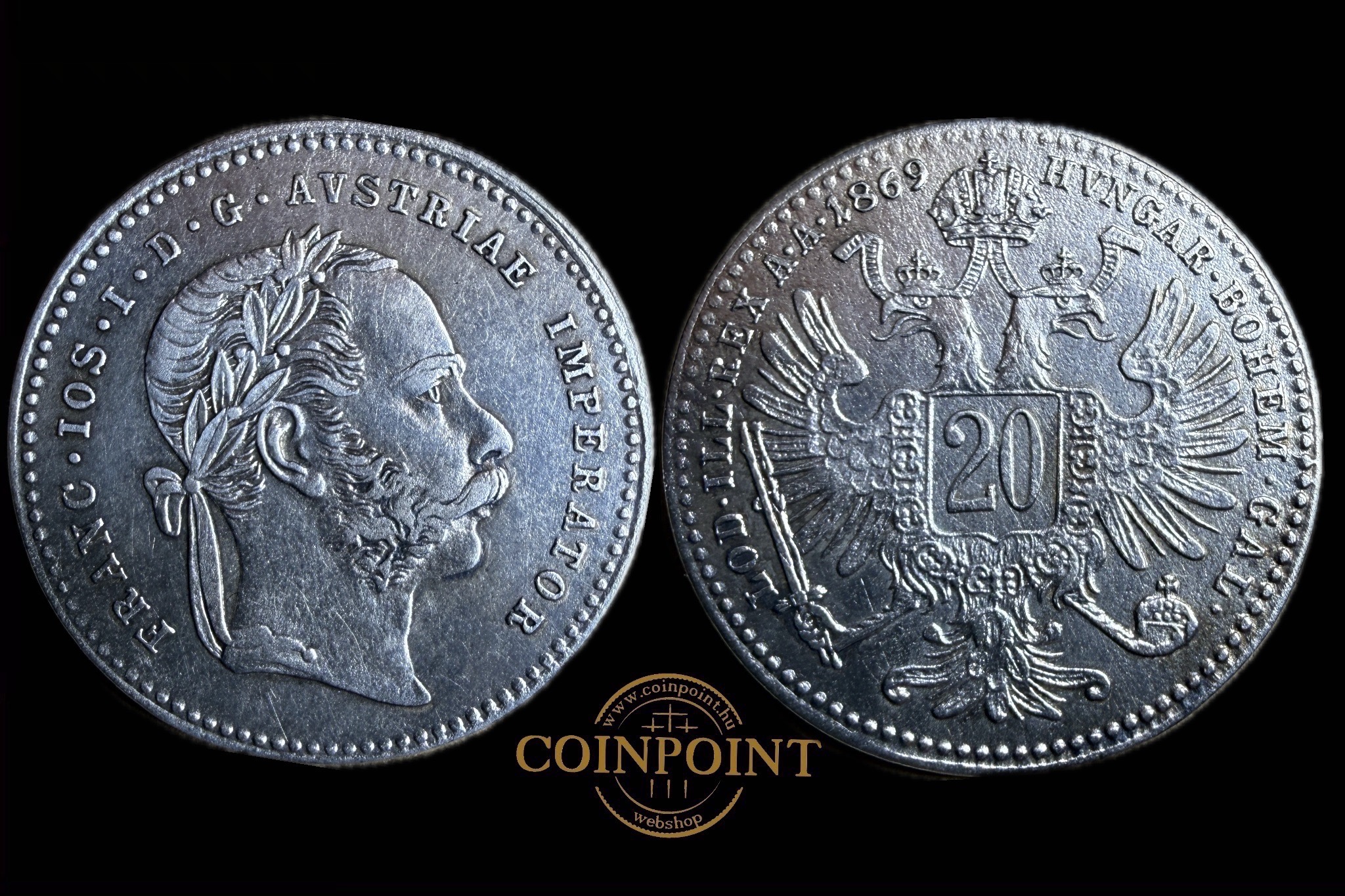 Ferenc József 20 Krajcár 1869 