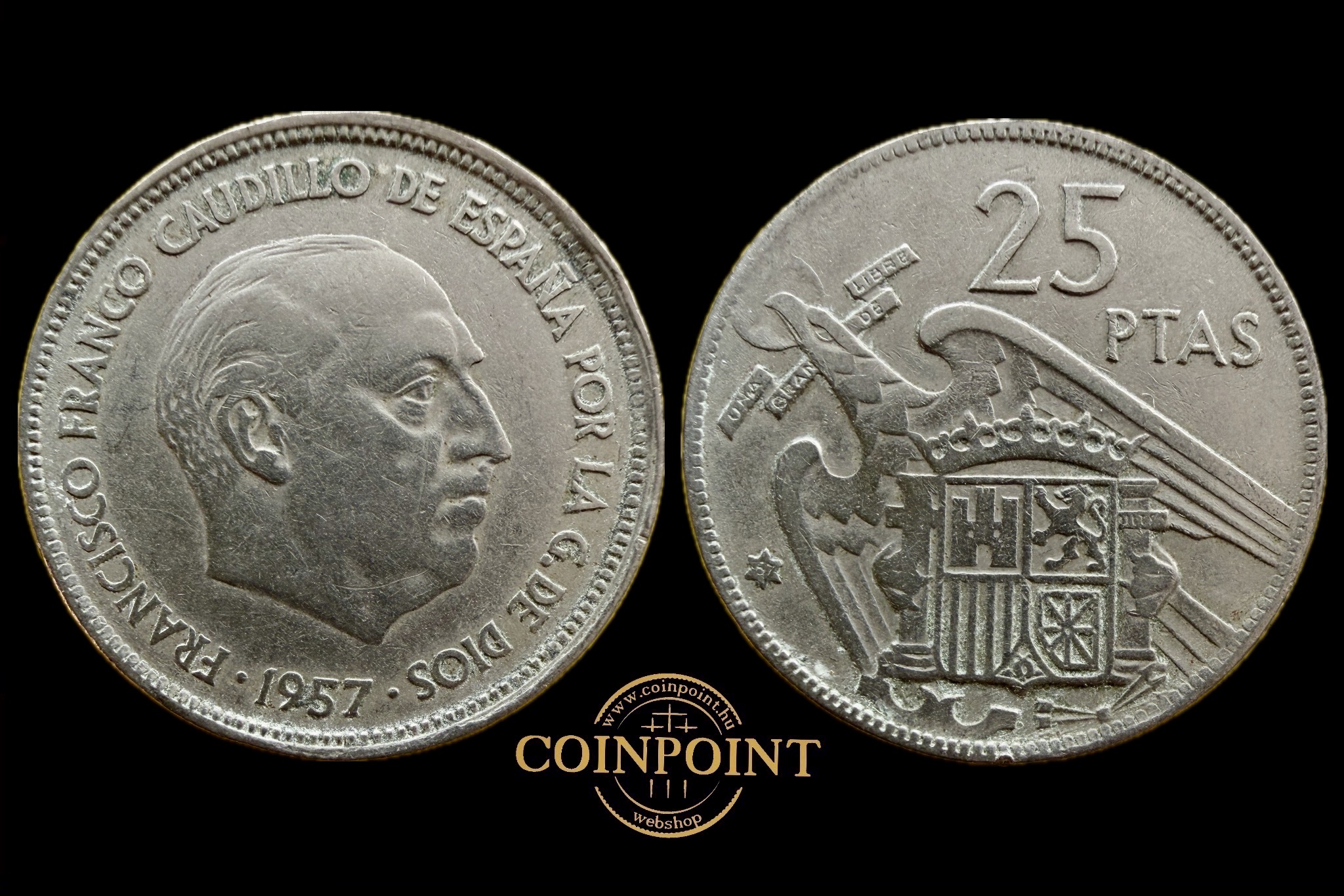 Spanyolország 25 Peseta (1957)