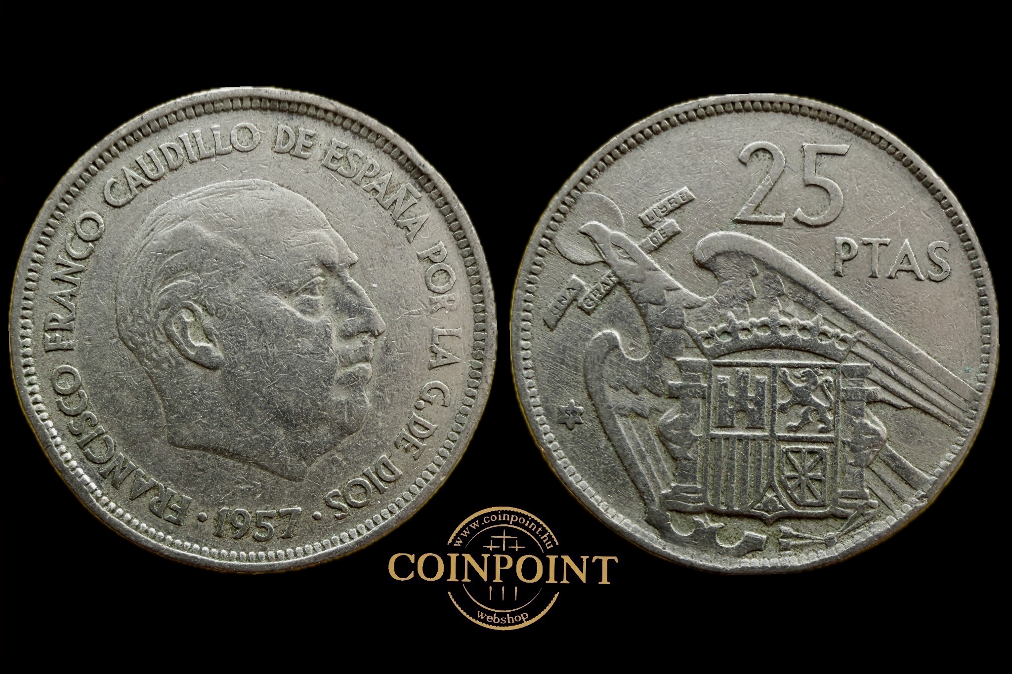 Spanyolország 25 Peseta (1957)