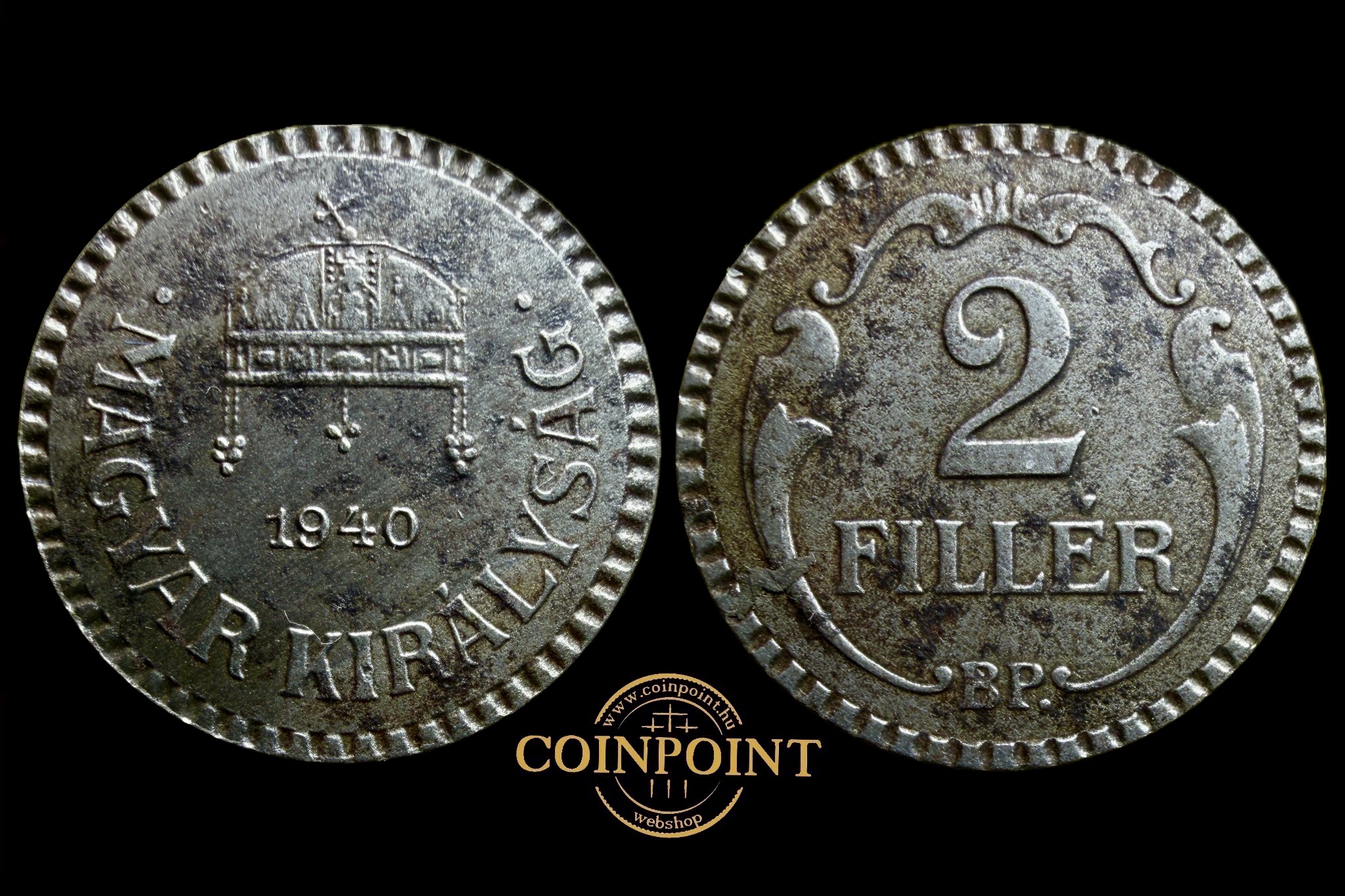 (1940) 2 fillér rovátkolt Adamo P 2.2