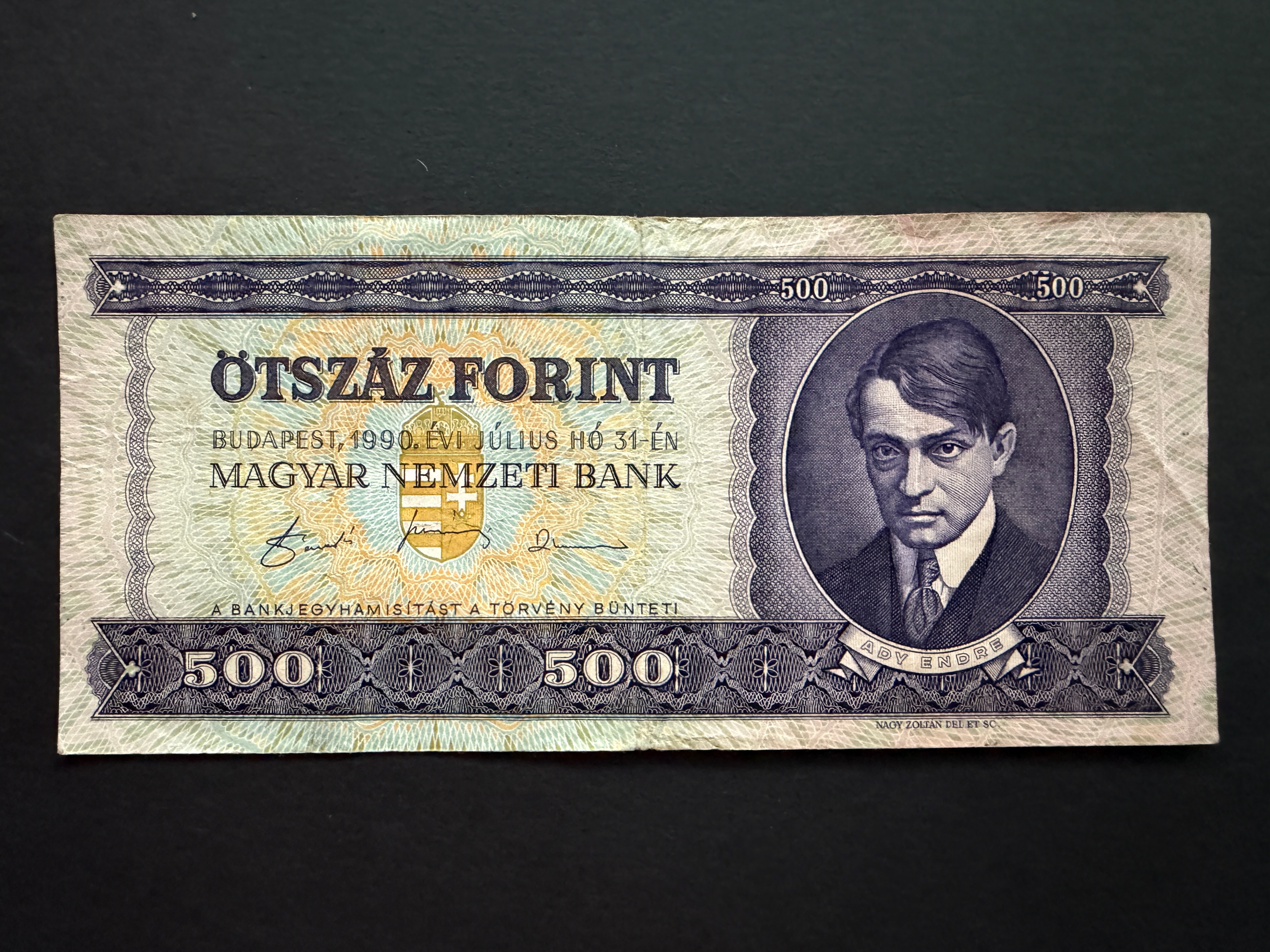 500 Forint 1990 VF Adamo F43