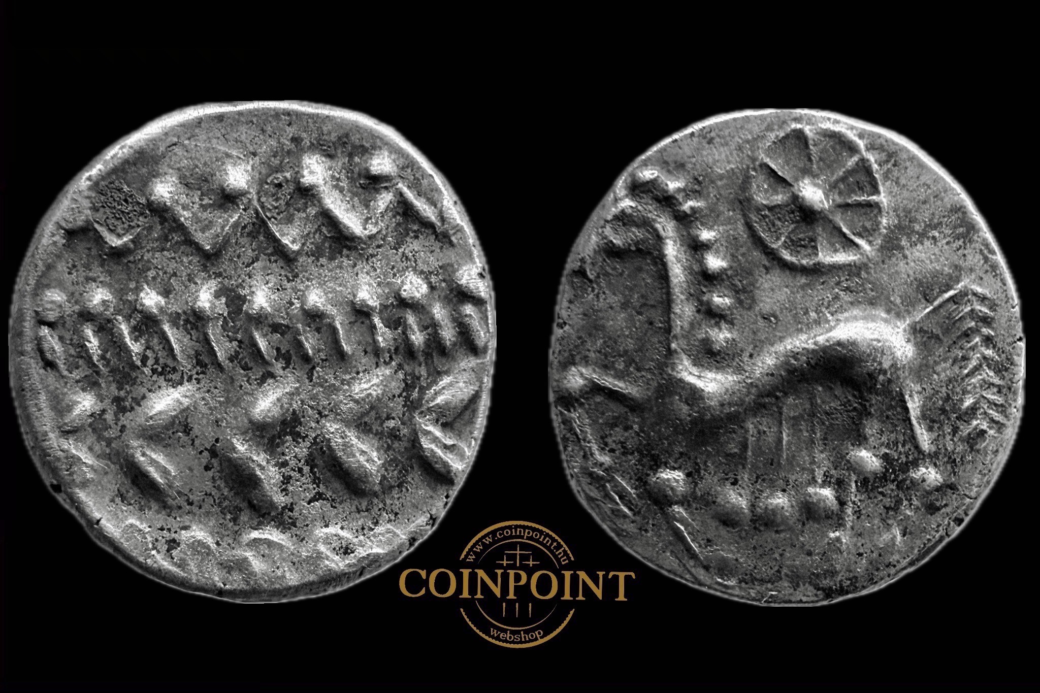 Kelta Drachma Tóthfalusi típus (i.e I.-II.század)Desseffy 180-185),Berzy 156