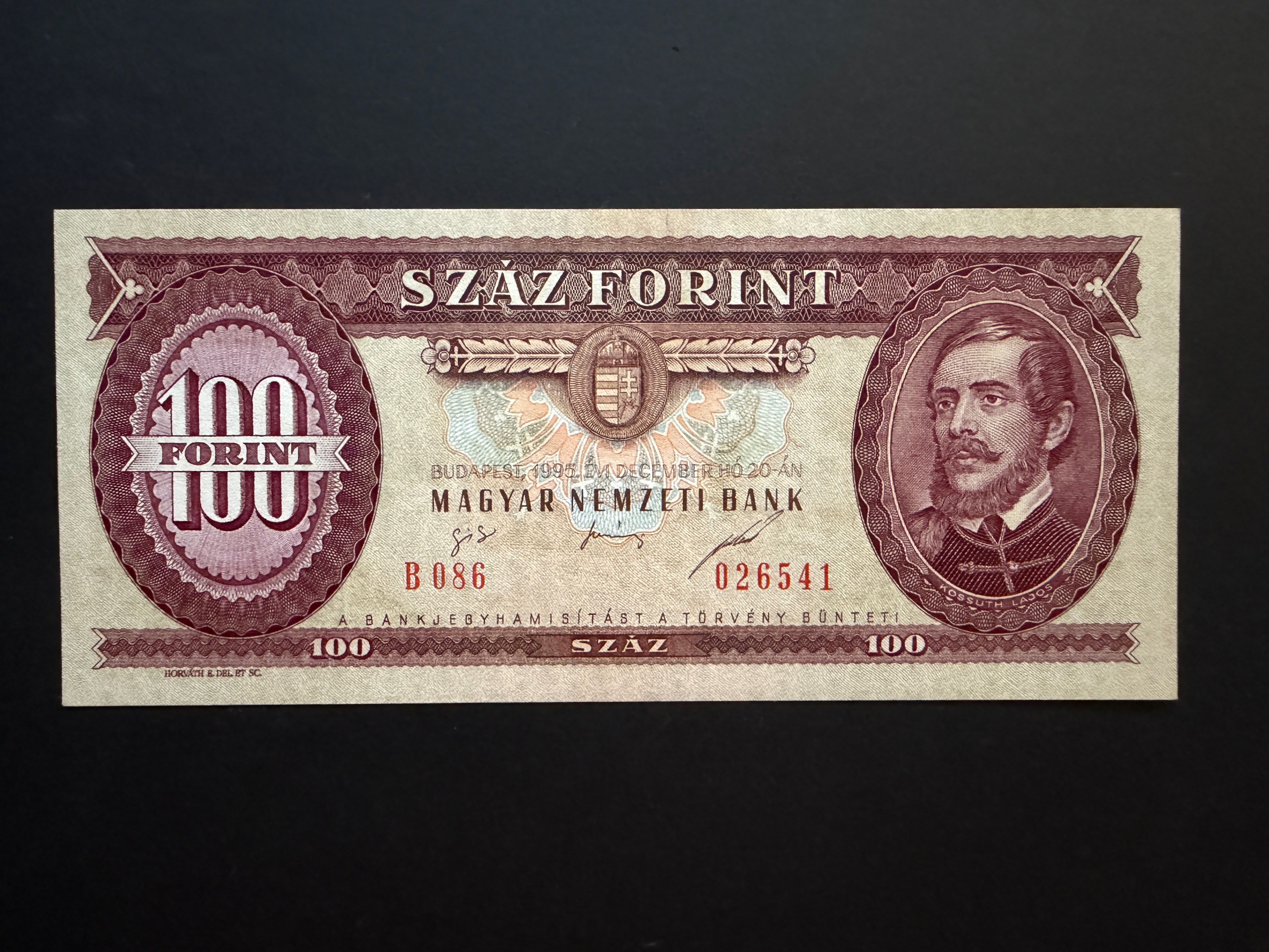 100 Forint 1995 UNC Adamo F39