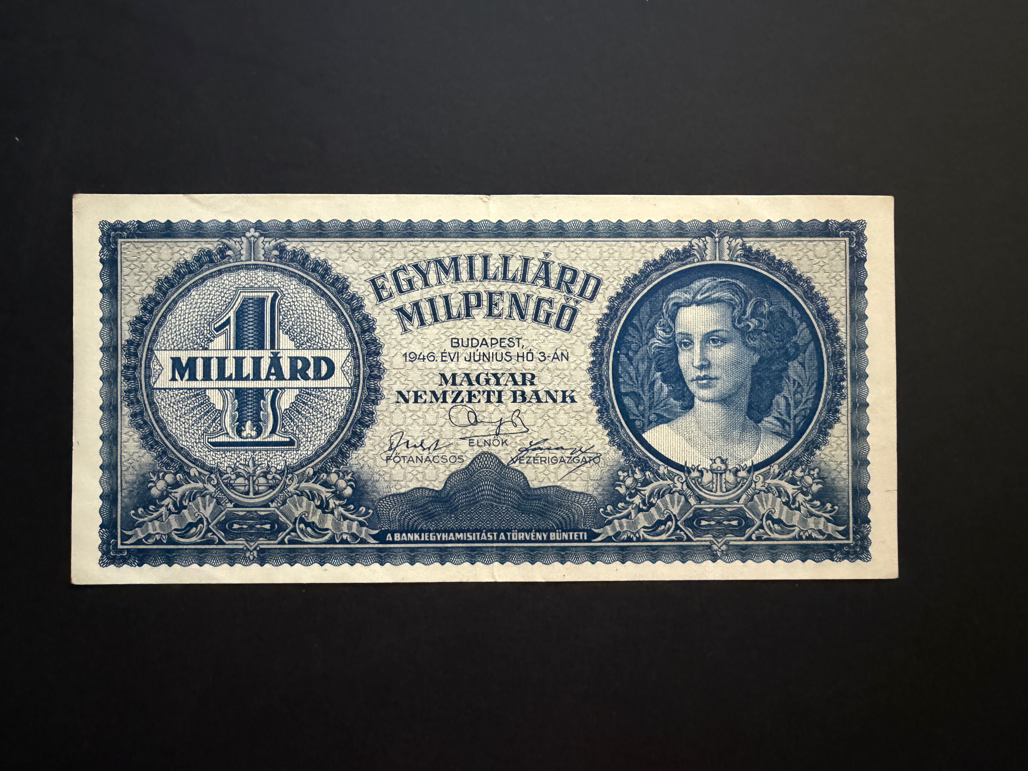 Egymilliárd Milpengő (1946) Adamo P34 EF