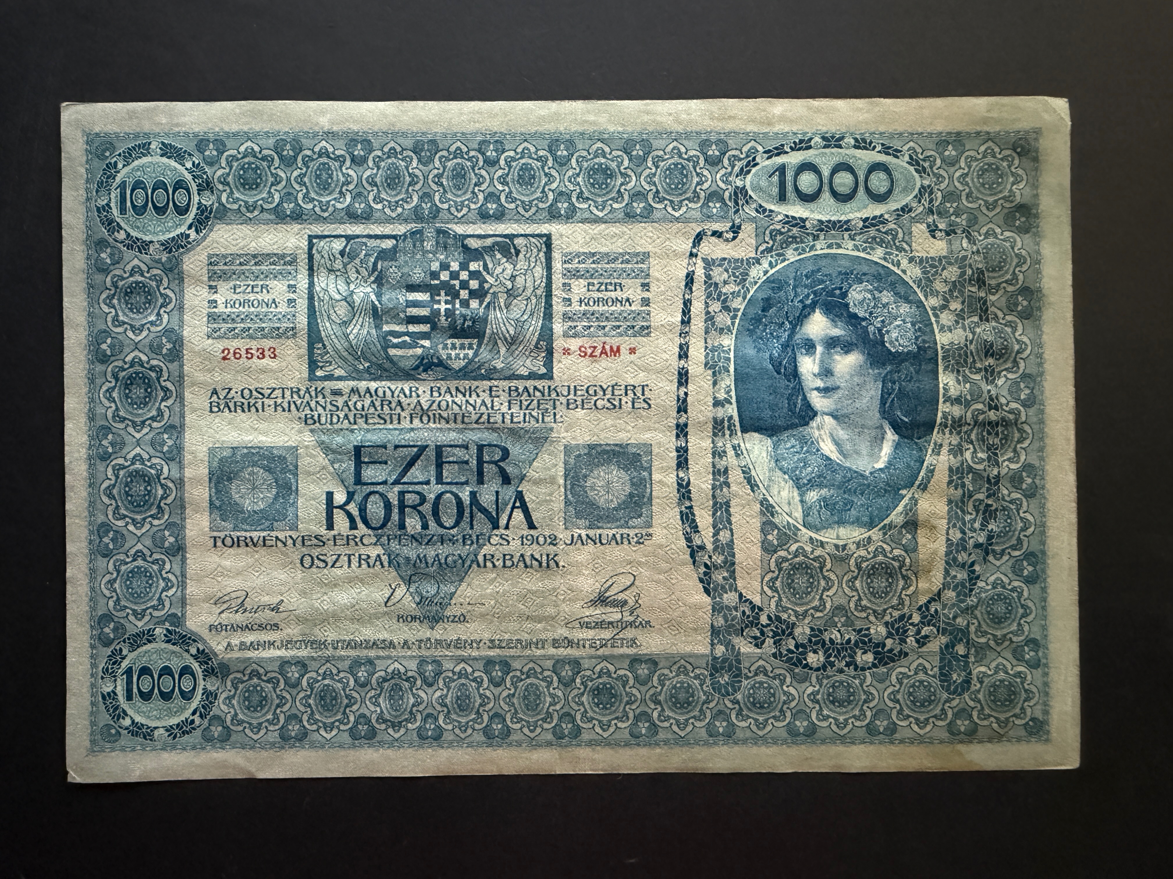Ezer Korona (fb. nélkül )1902 VF Adamo K